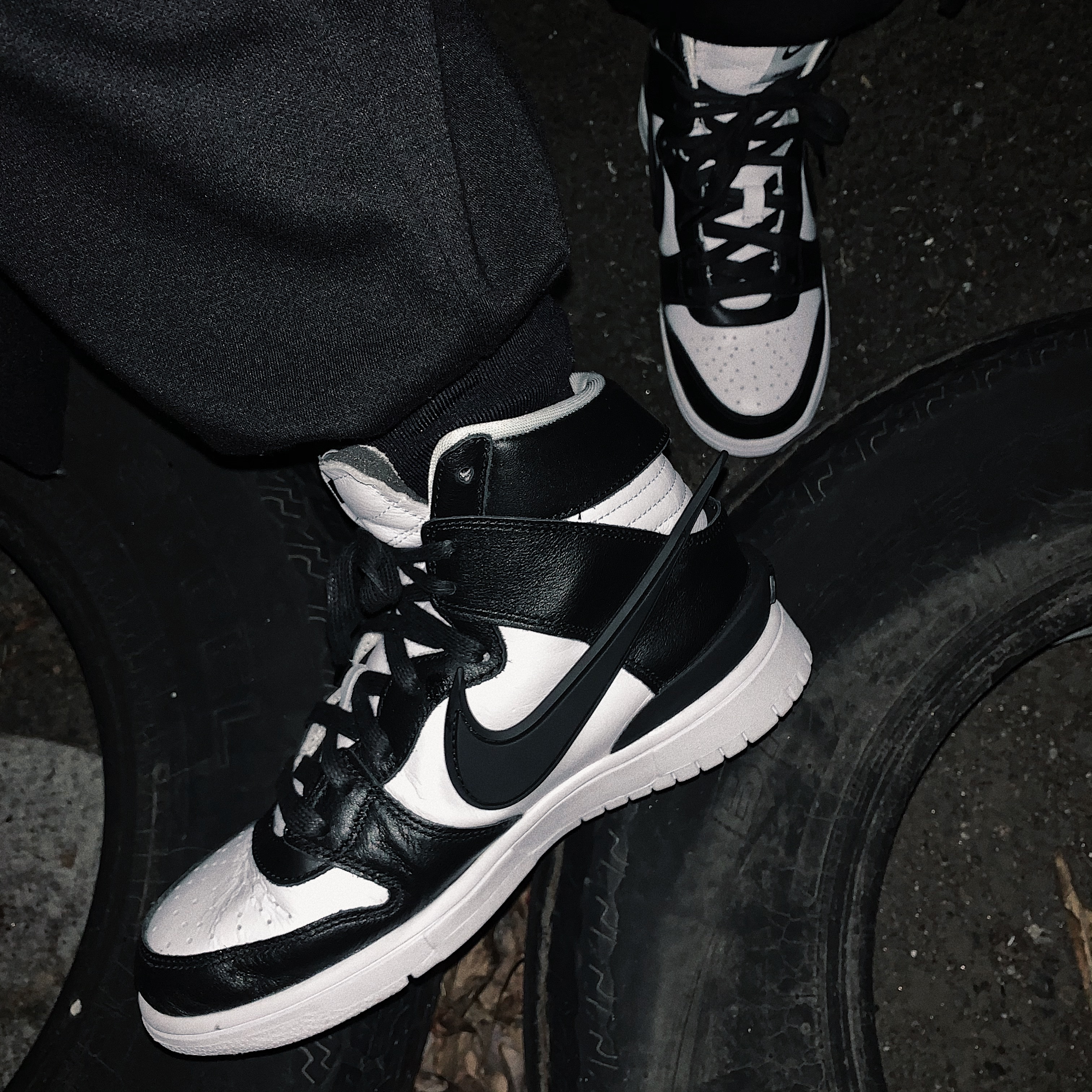 Nike x Ambush Dunk High Black 착용 스타일