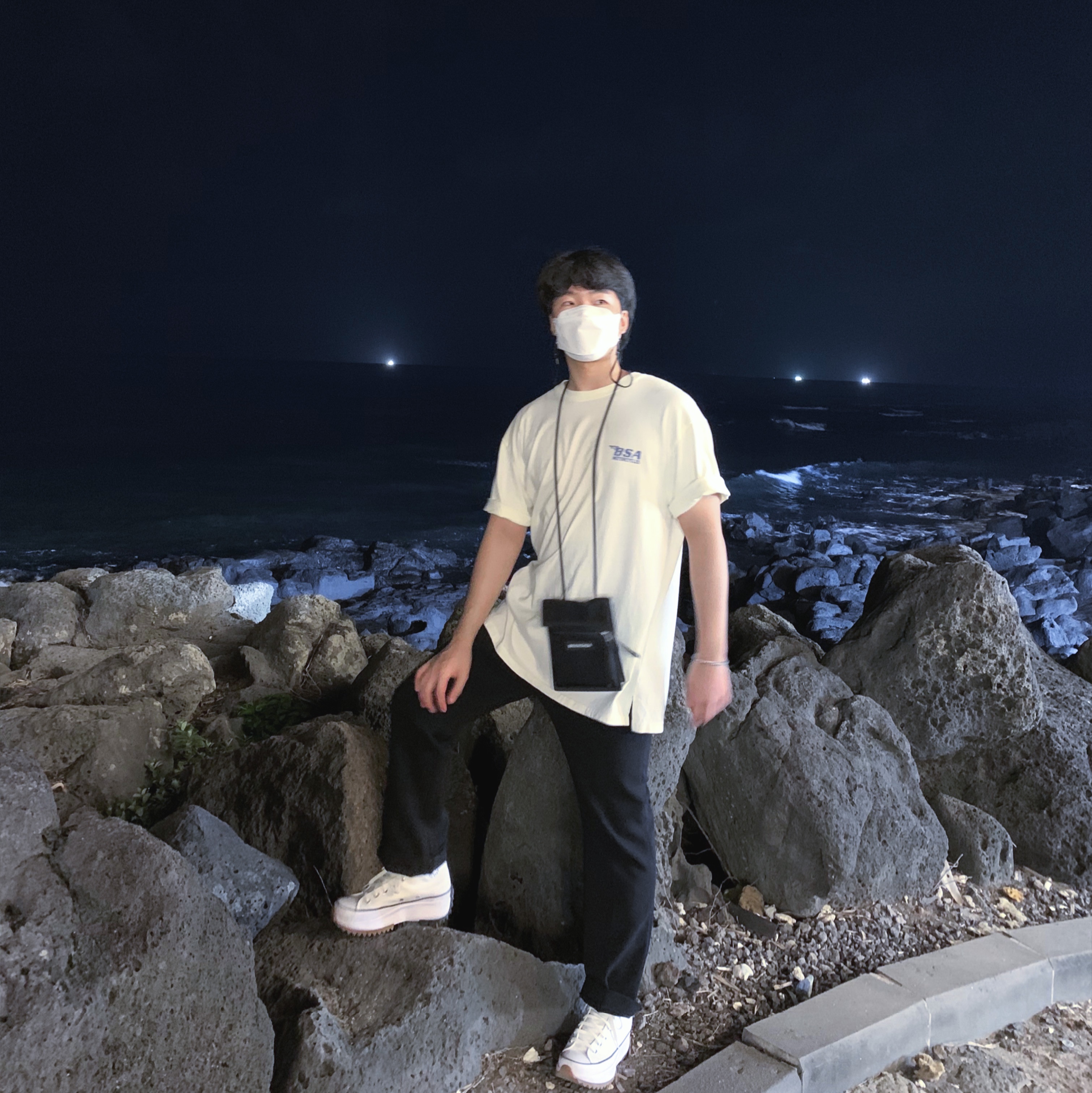 Converse Run Star Hike Hi White Black Gum 착용 스타일