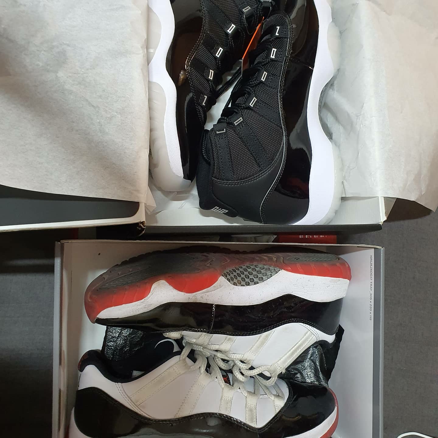 Jordan 11 Retro Jubilee, Jordan 11 Retro Low Concord Bred 착용 스타일 - 3