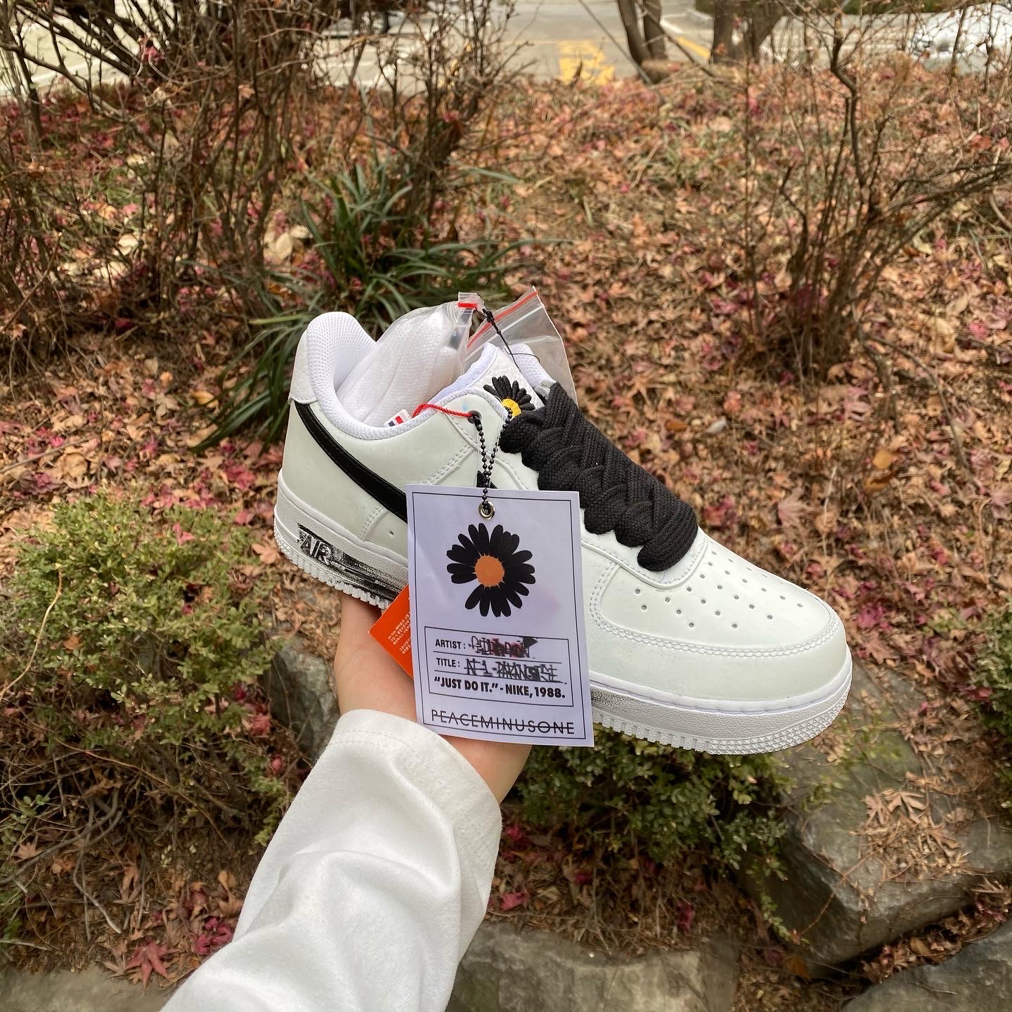 Nike x Peaceminusone Air Force 1 Low Para-Noise 2.0 착용 스타일 - 1