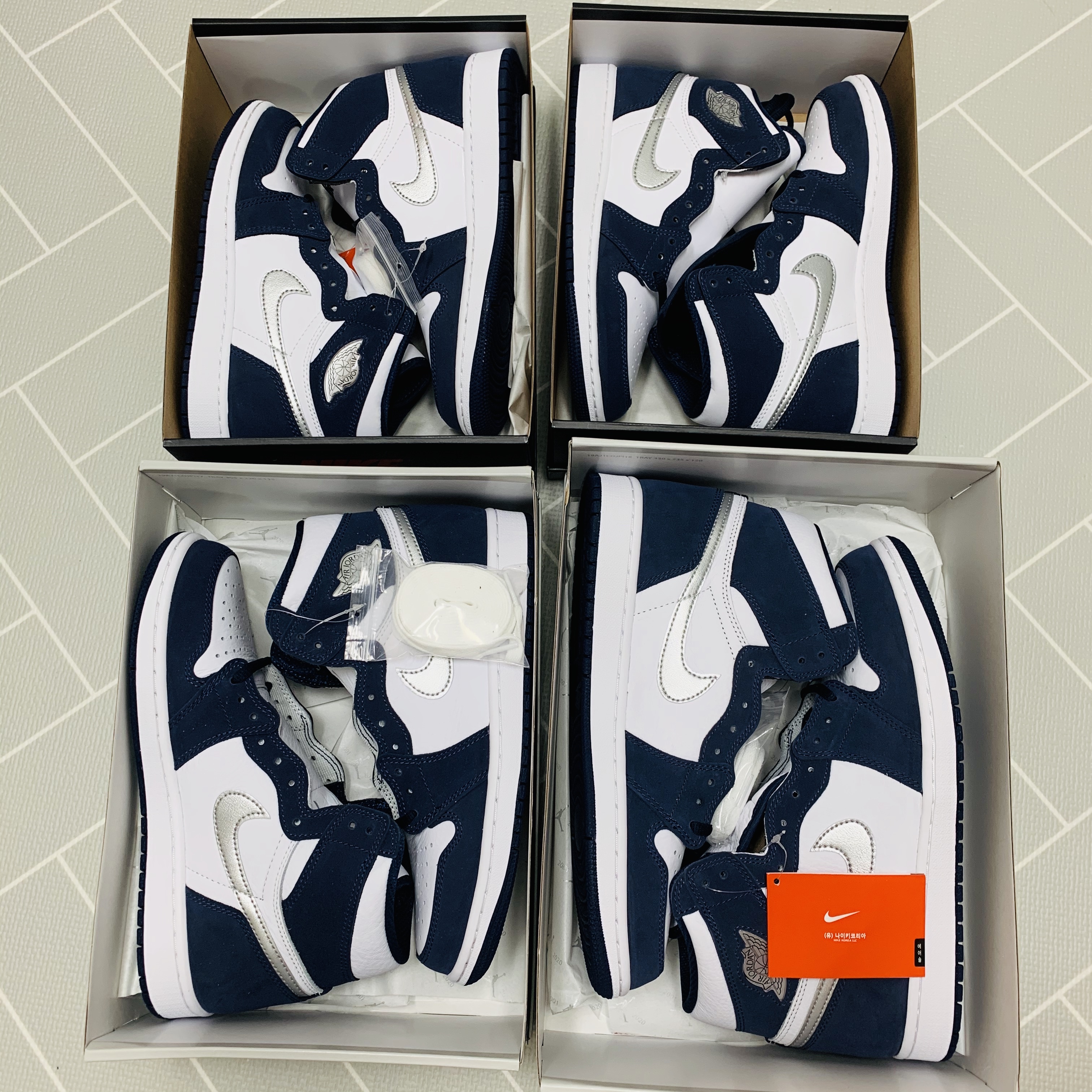 Jordan 1 Retro High OG CO.JP Midnight Navy, (GS) Jordan 1 Retro High OG CO.JP Midnight Navy 착용 스타일