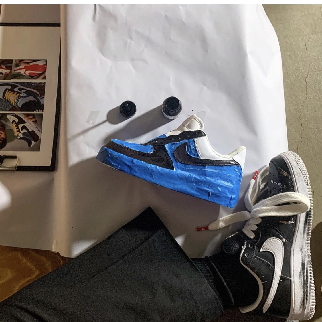 Nike x Peaceminusone Air Force 1 Low Para-Noise, Nike Air Force 1 '07 Low White 착용 스타일