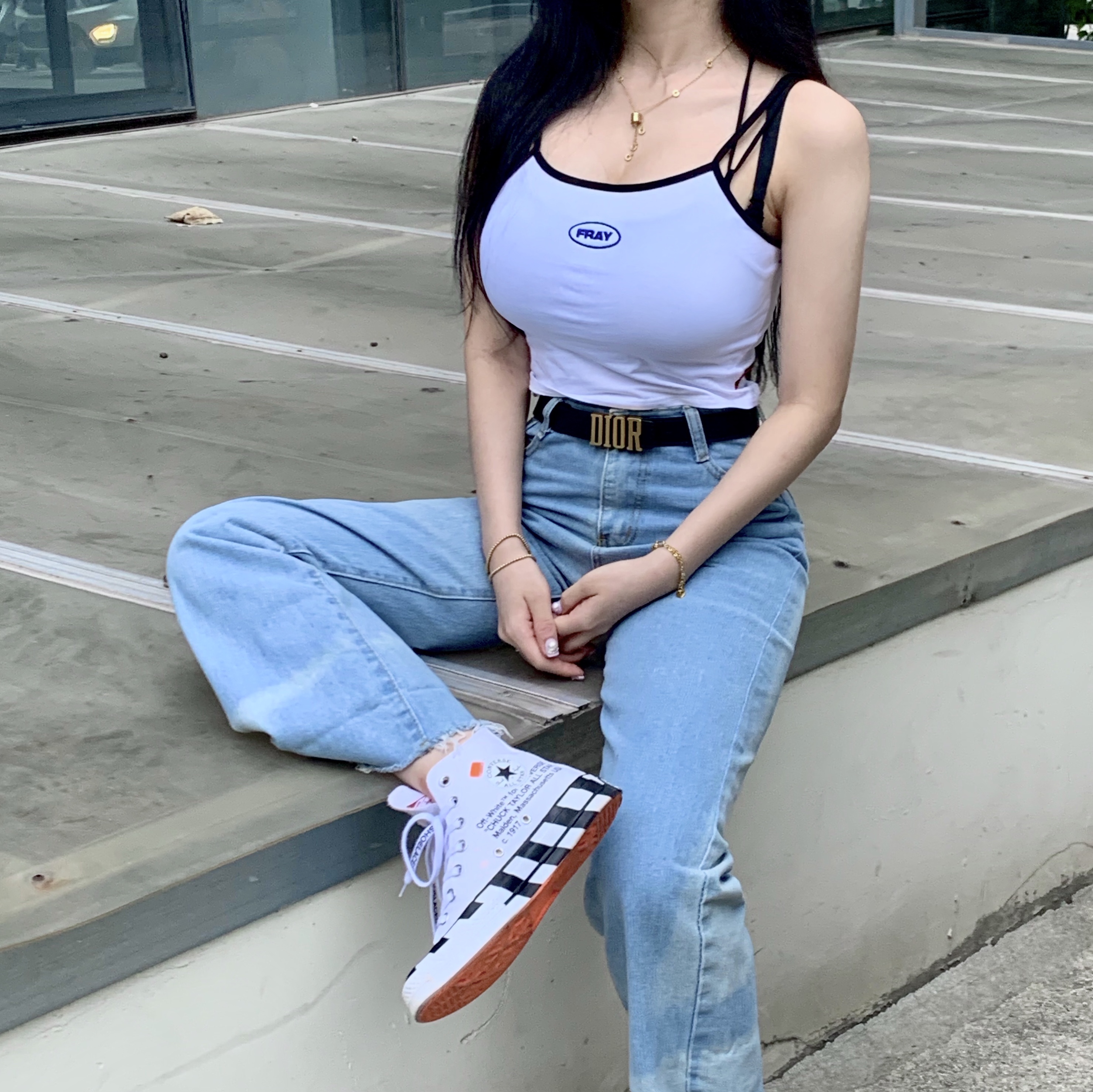 Converse x Off-White Chuck 70 High V2 2018 착용 스타일 - 2