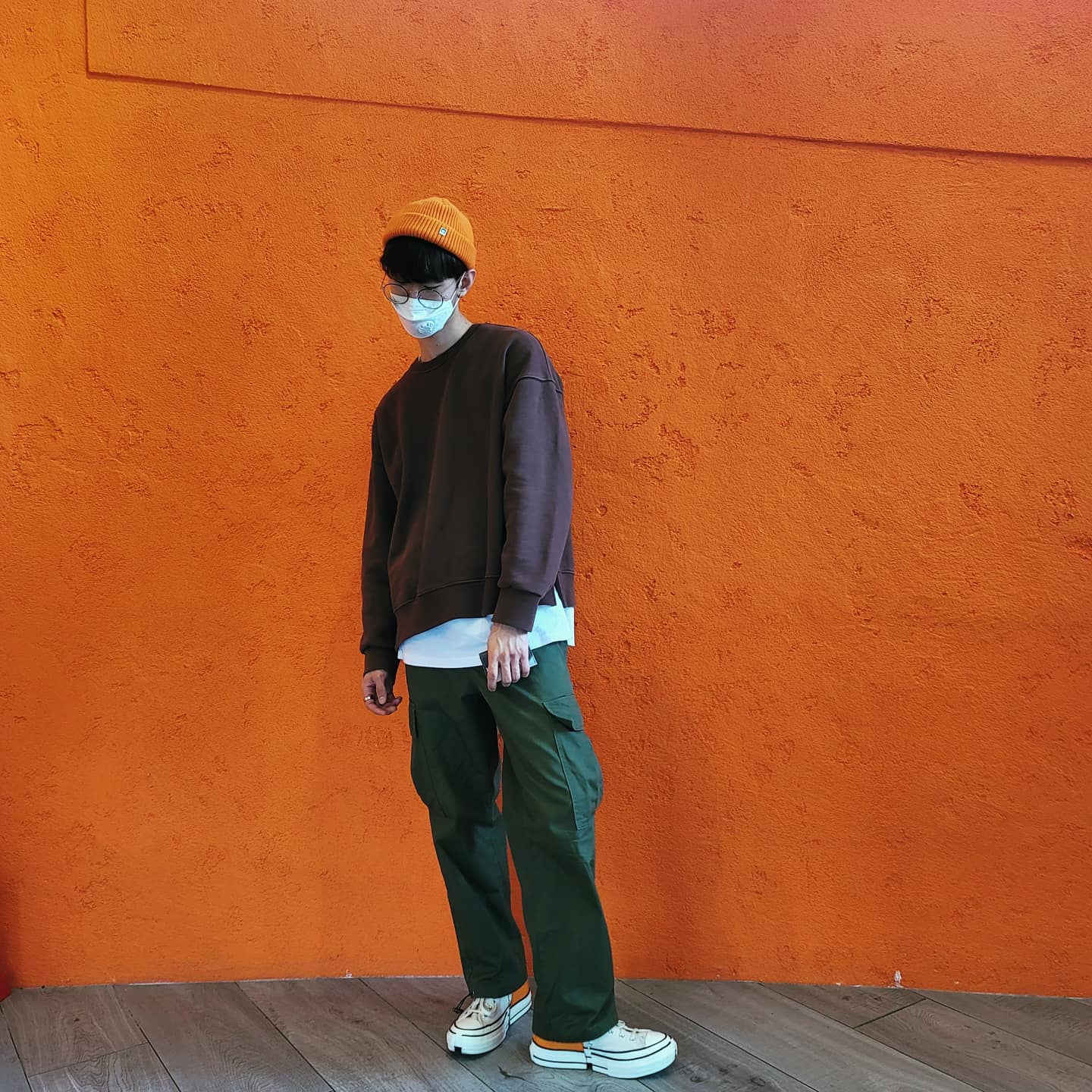 Converse x Feng Chen Wang Chuck 70 2-in-1 Persimmon Orange 착용 스타일 - 3