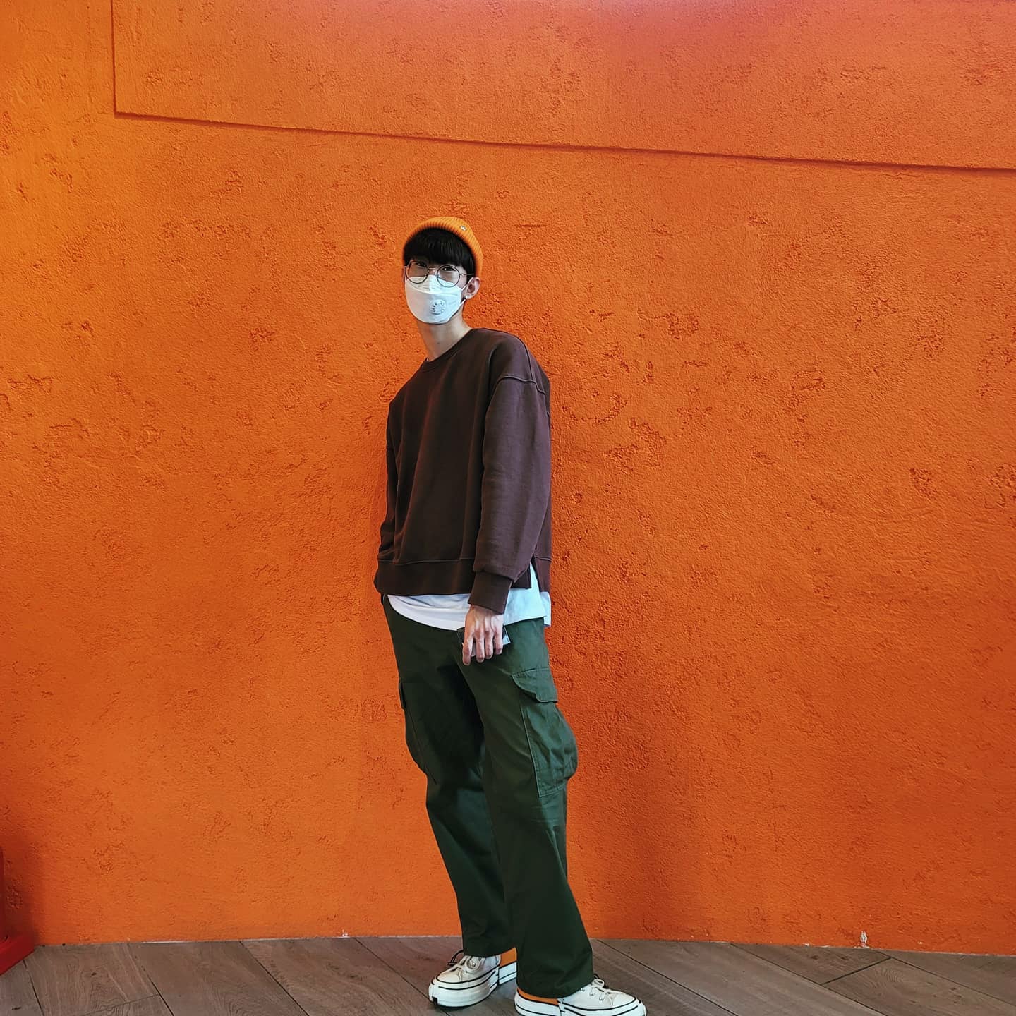 Converse x Feng Chen Wang Chuck 70 2-in-1 Persimmon Orange 착용 스타일 - 2