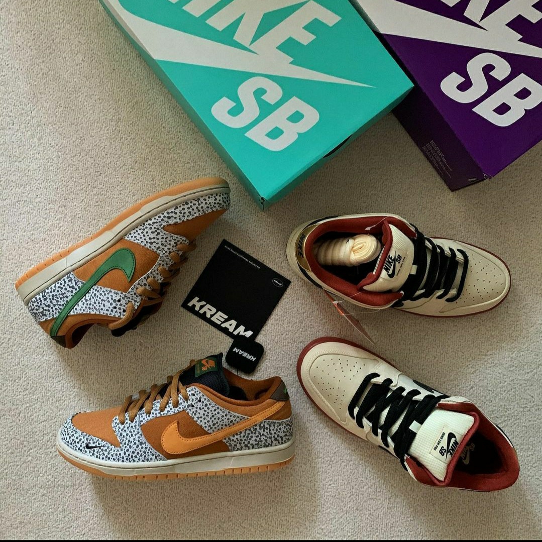 Nike SB Dunk Low Pro Safari, Nike SB Dunk Low Pro Hennessy 착용 스타일