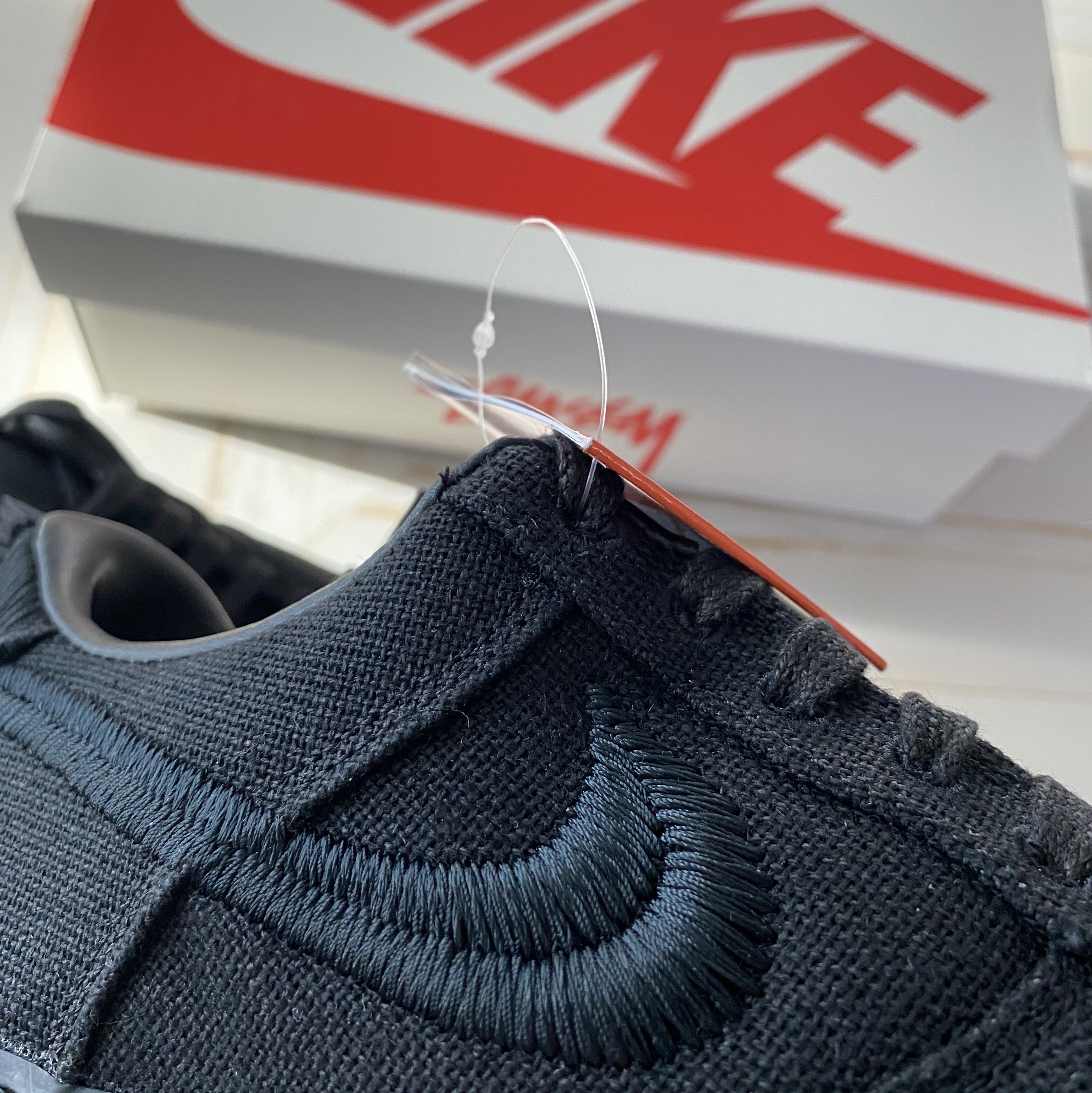 Nike x Stussy Air Force 1 Low Triple Black 착용 스타일 - 3