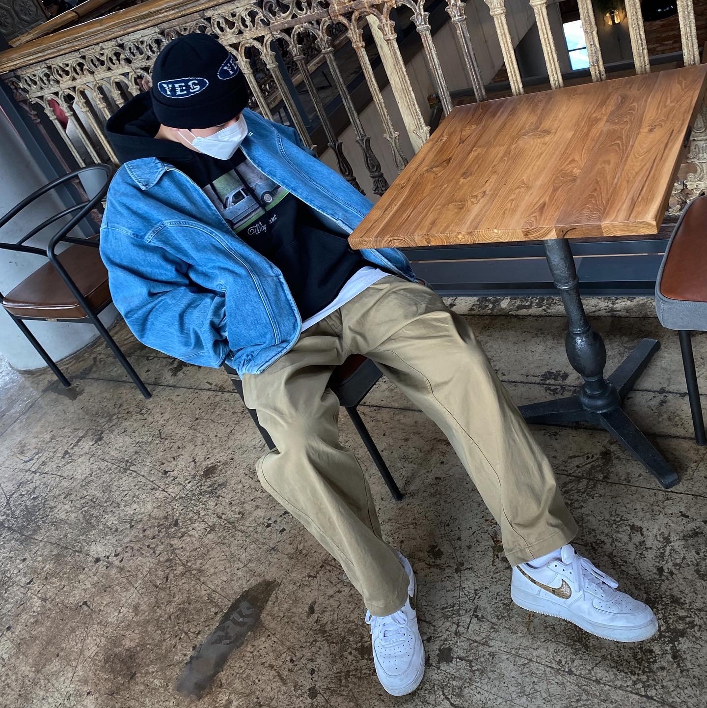 Nike Air Force 1 Low Retro PRM QS Ivory Snake 2019 착용 스타일