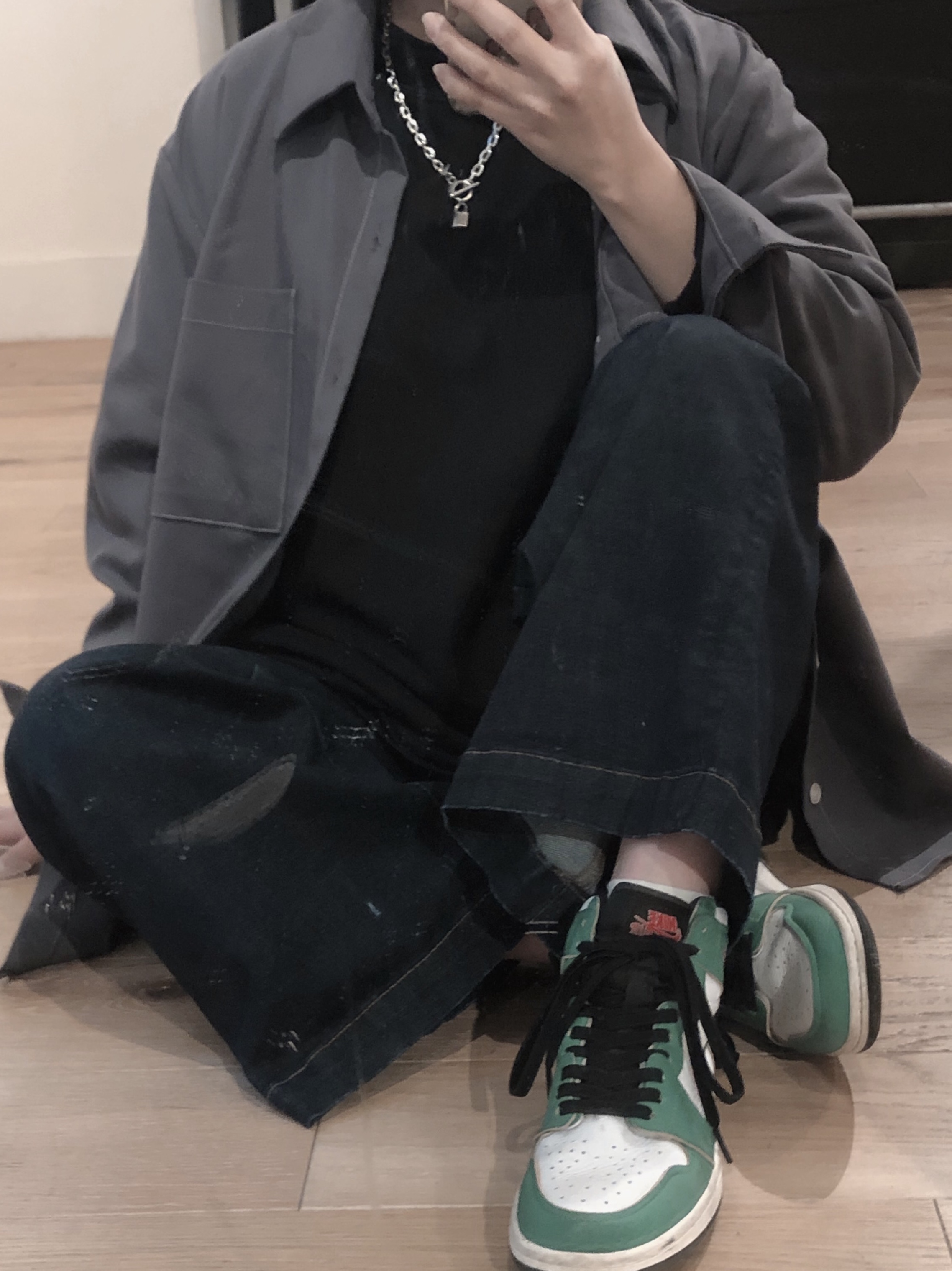 (W) Jordan 1 Retro High OG Lucky Green 착용 스타일