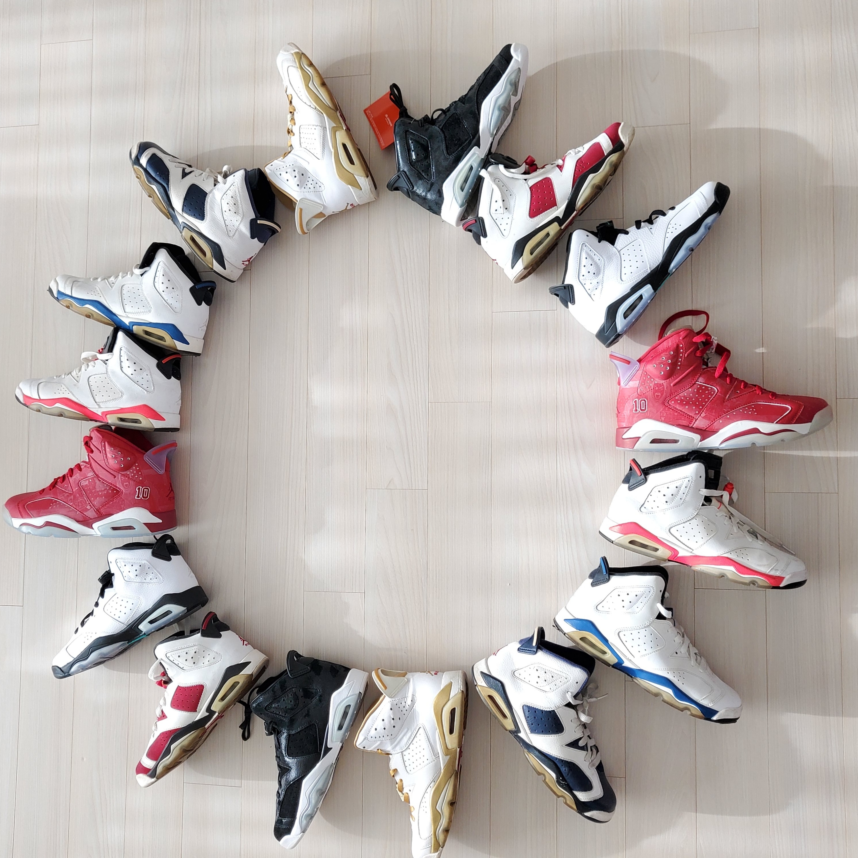 Jordan 6 Retro Slam Dunk, (GS) Jordan 6 Retro Carmine 2014 착용 스타일
