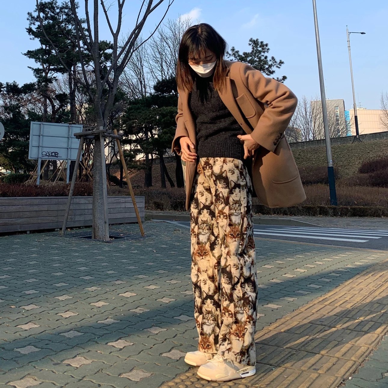 (W) Jordan 4 x Off-White Retro SP Sail 착용 스타일