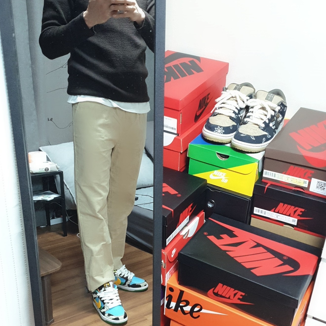 Nike x Travis Scott SB Dunk Low, Nike x Ben & Jerry's SB Dunk Low Chunky Dunky 착용 스타일 - 1