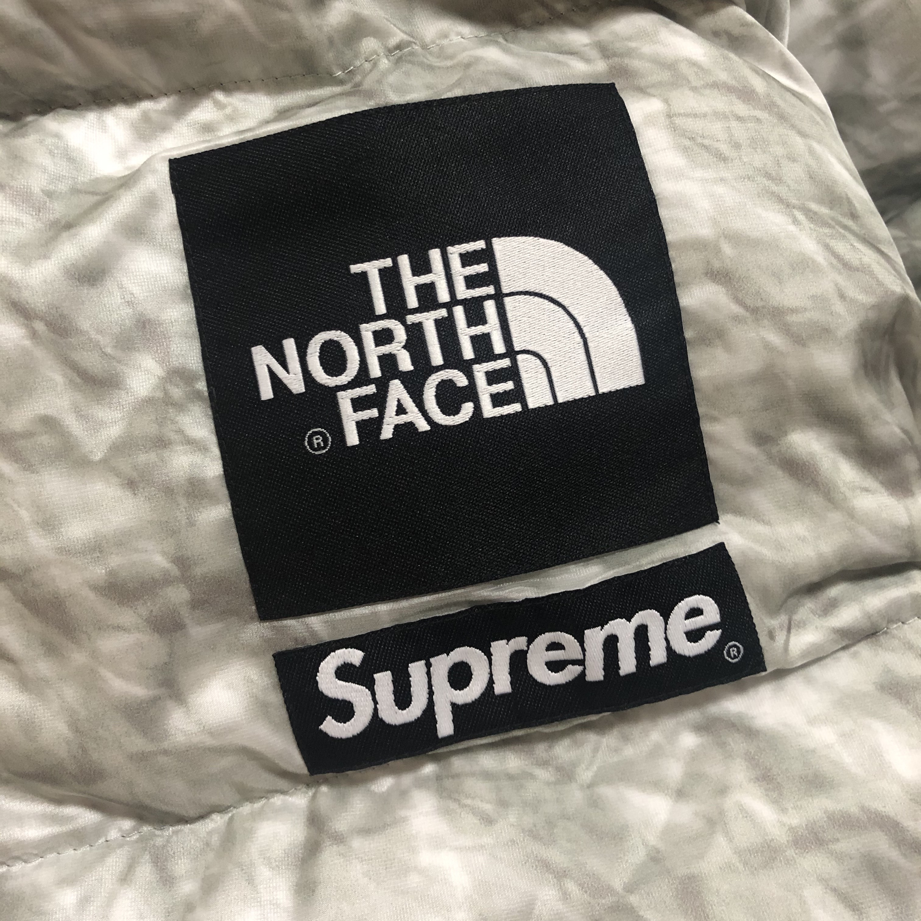 Supreme x The North Face Paper Print Nuptse Jacket - 19FW 착용 스타일