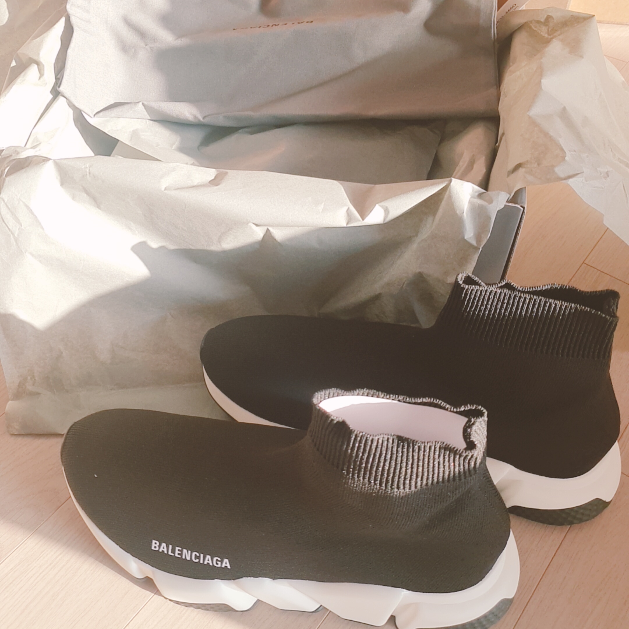 Balenciaga Speed Trainer Black White 2020 착용 스타일 - 2