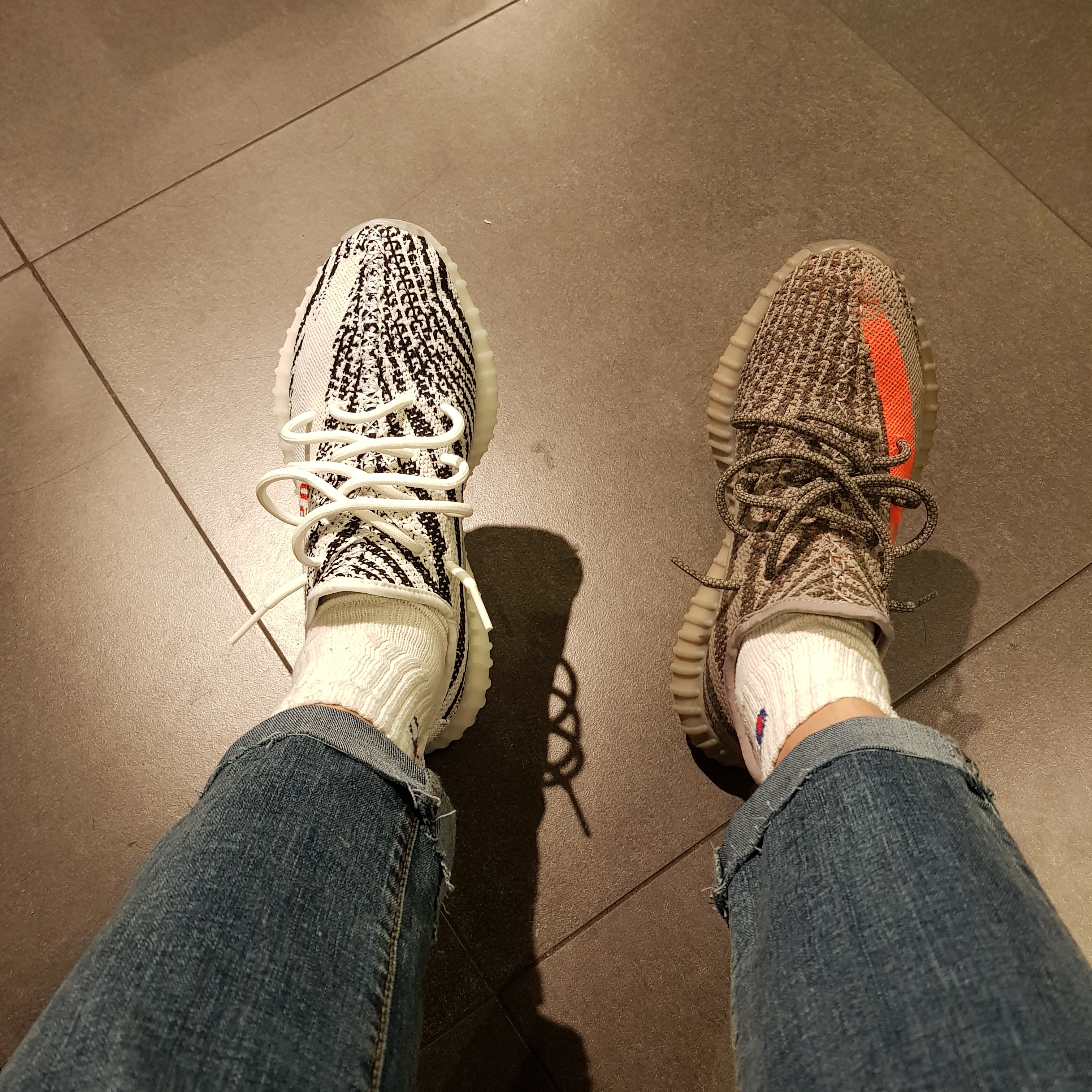 Adidas Yeezy Boost 350 V2 Zebra 2017/2019/2020, Adidas Yeezy Boost 350 V2 Beluga 착용 스타일