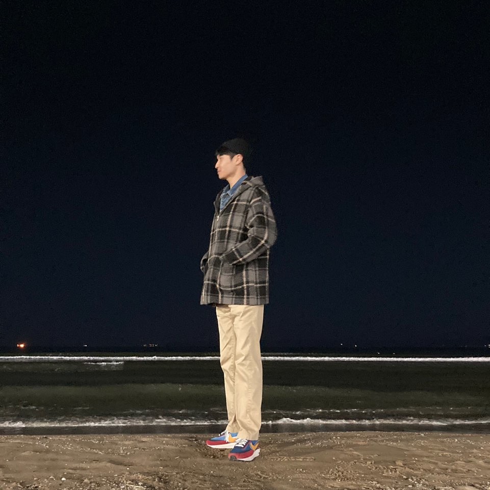 Nike x Sacai LDWaffle Blue Multi 착용 스타일