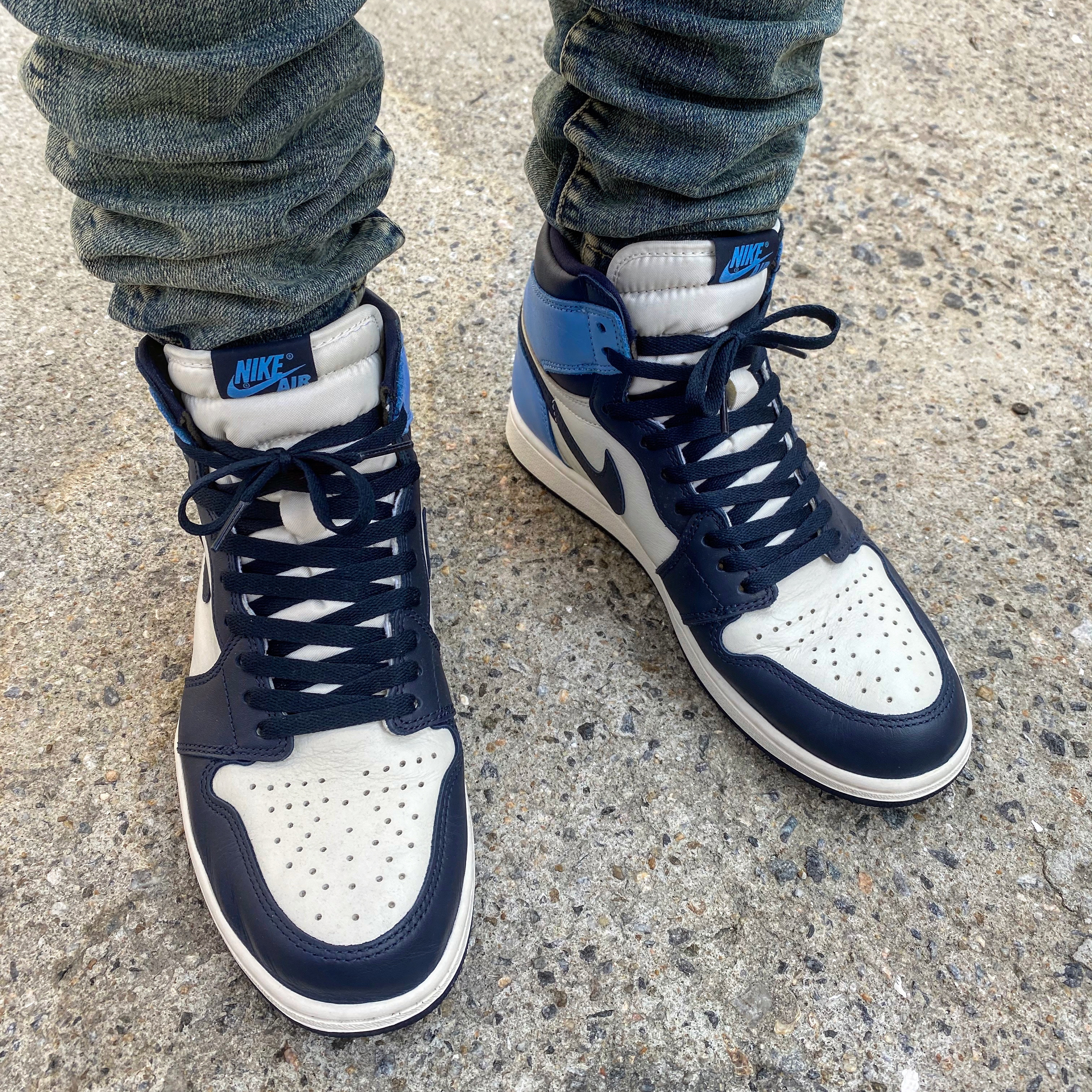 Jordan 1 Retro High Obsidian UNC 착용 스타일