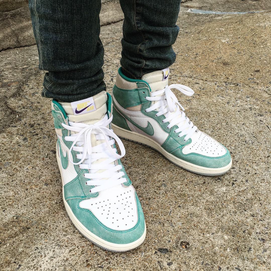 Jordan 1 Retro High OG Turbo Green 착용 스타일