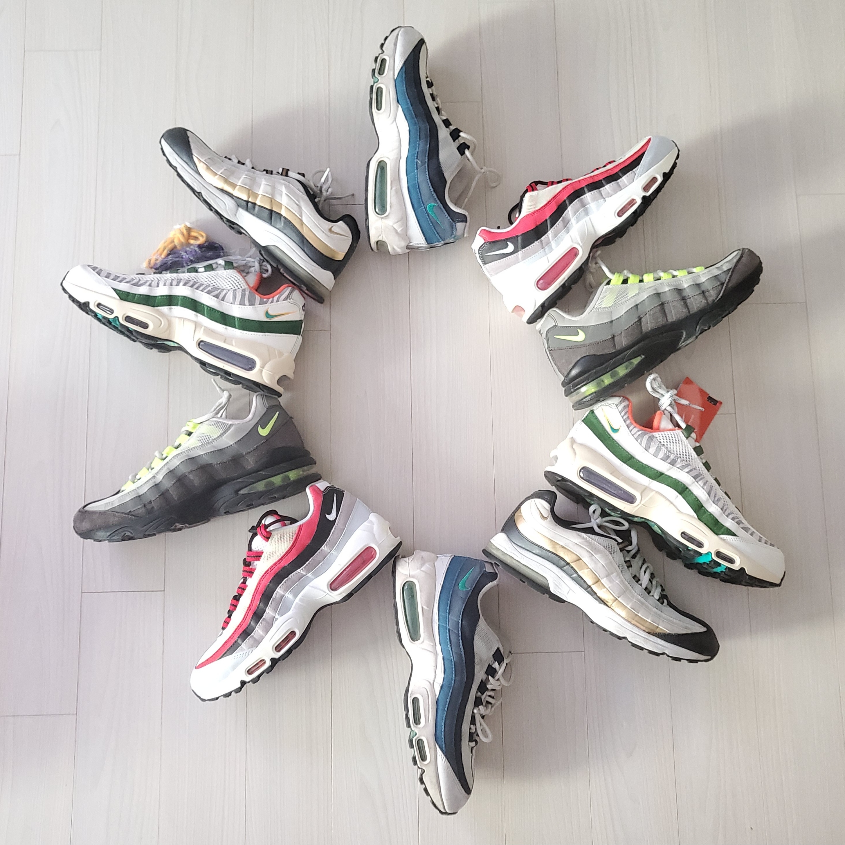 Nike Air Max 95 White Slate Blue, Nike Air Max 95 Era 착용 스타일