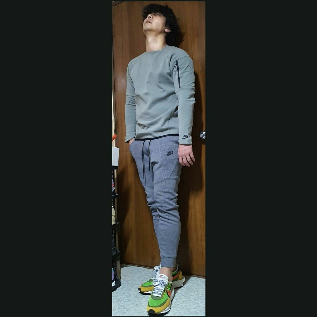 Nike x Sacai LDWaffle Green Multi 착용 스타일