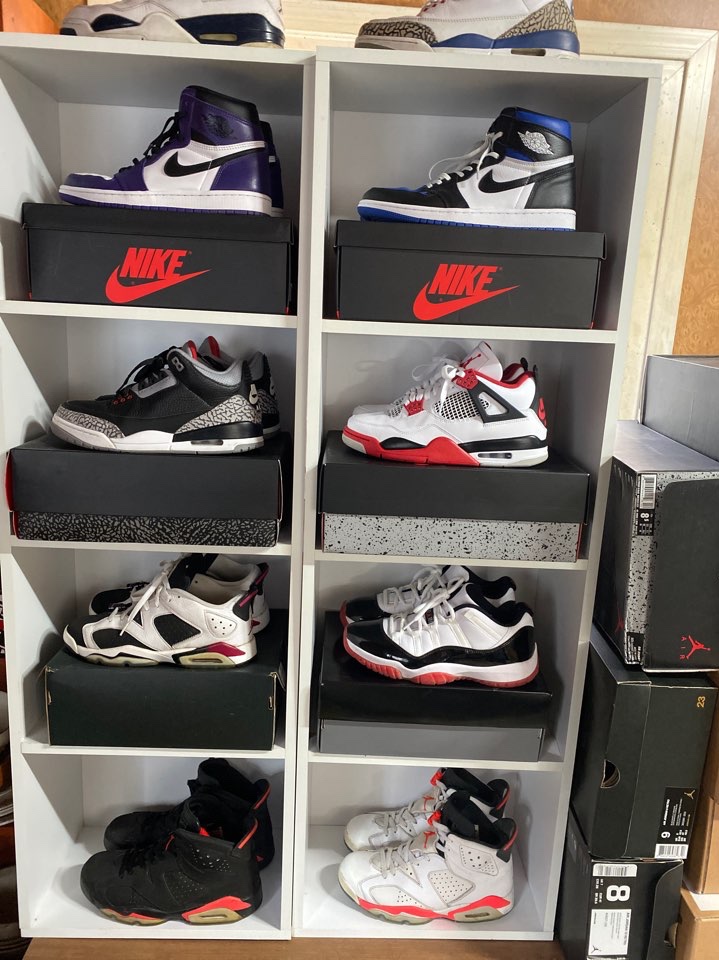 Jordan 6 Retro Infrared White 2014, Jordan 3 Retro OG Black Cement 2018 착용 스타일