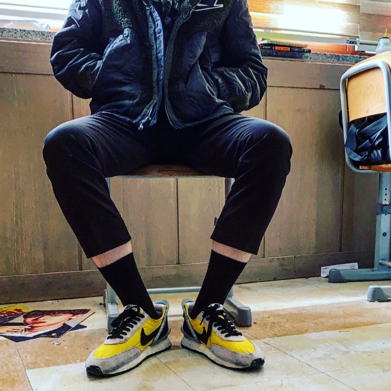 Nike x Undercover Daybreak Bright Citron 착용 스타일