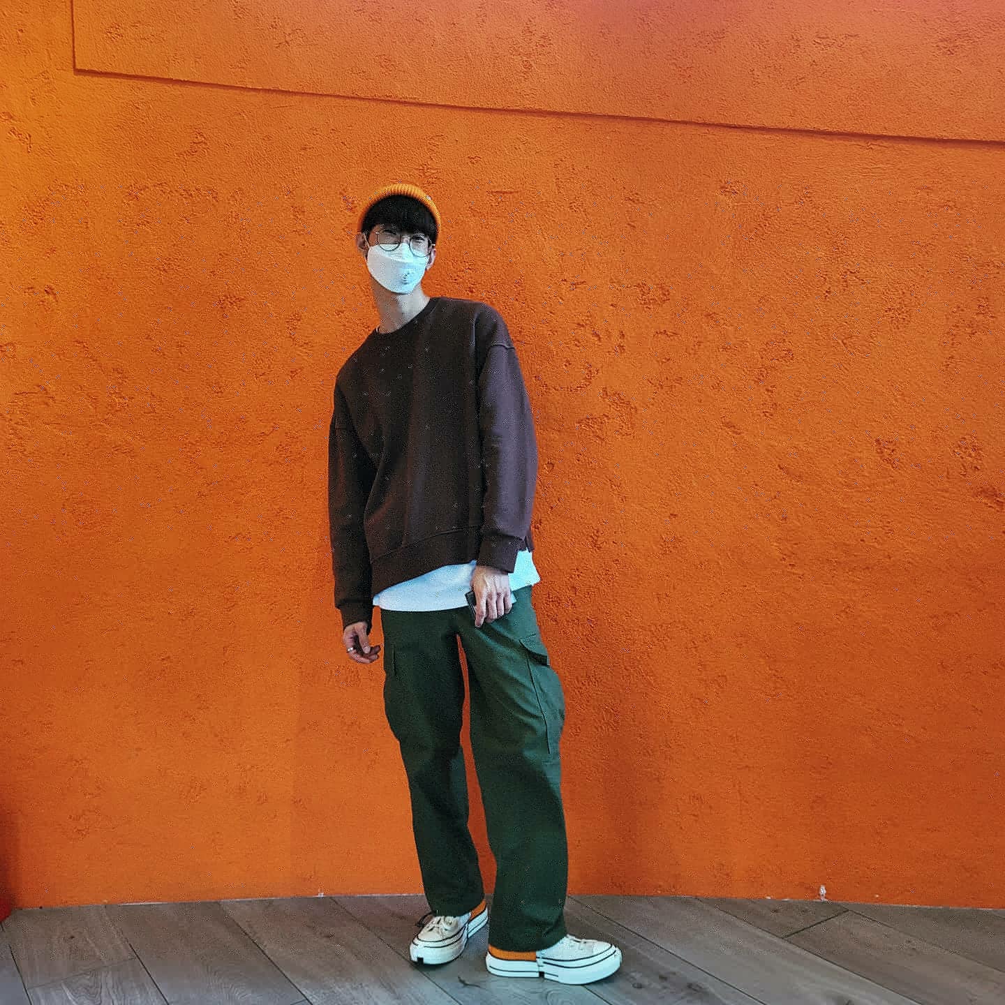 Converse x Feng Chen Wang Chuck 70 2-in-1 Persimmon Orange 착용 스타일 - 1
