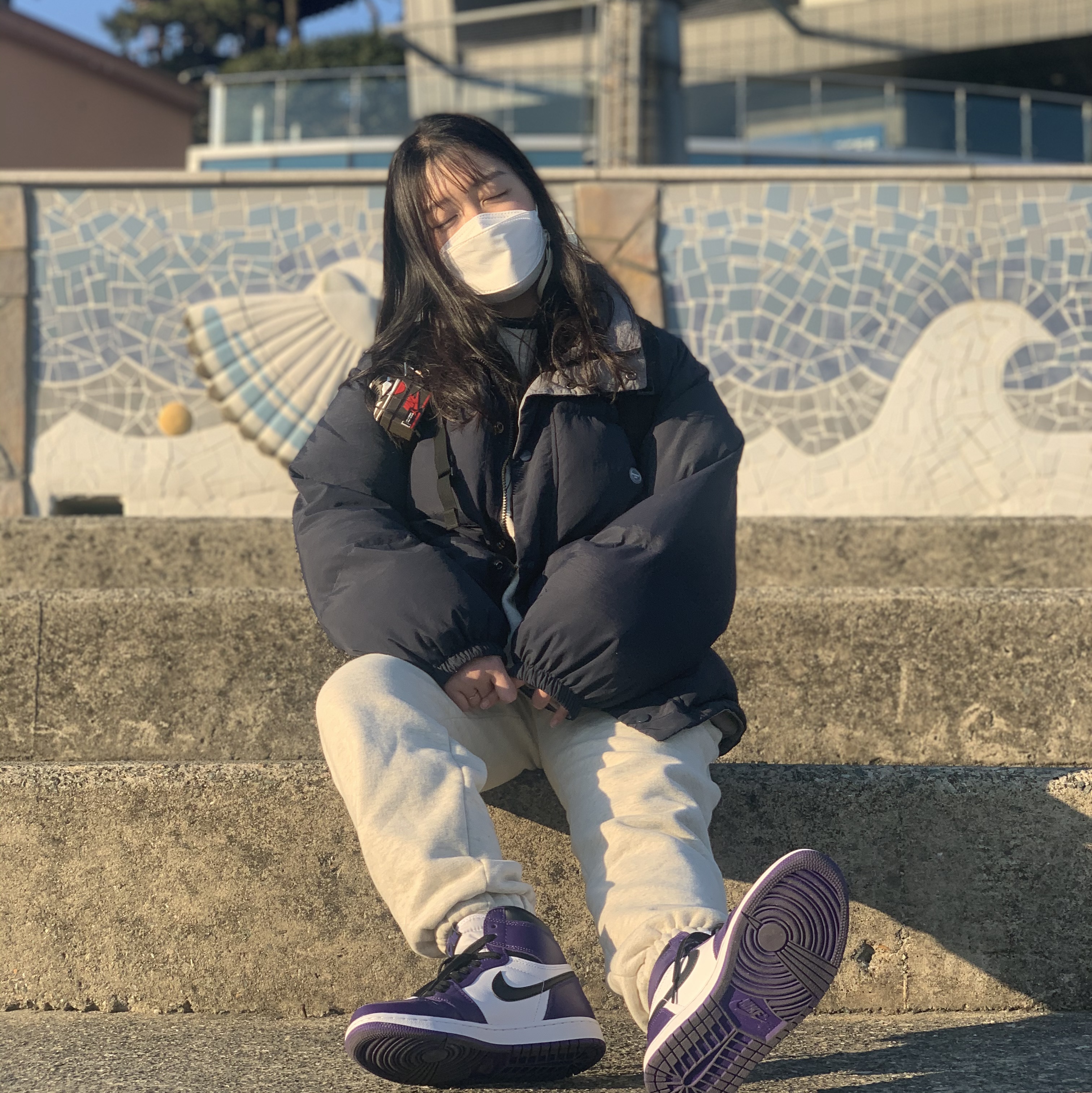 Jordan 1 Retro High OG Court Purple 2020 착용 스타일 - 1