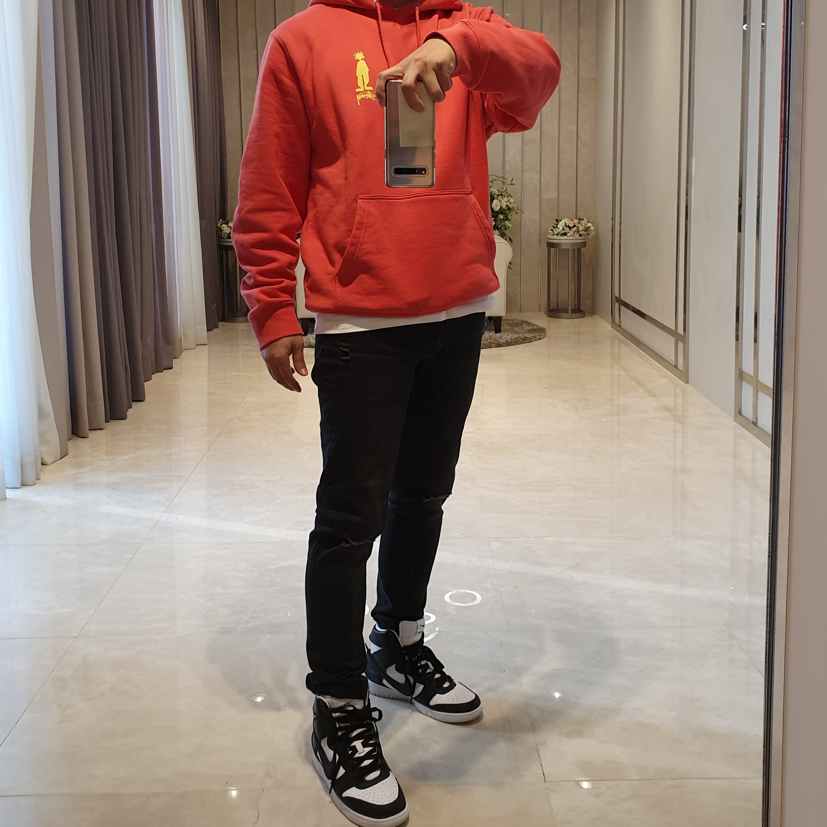 Nike x Ambush Dunk High Black 착용 스타일