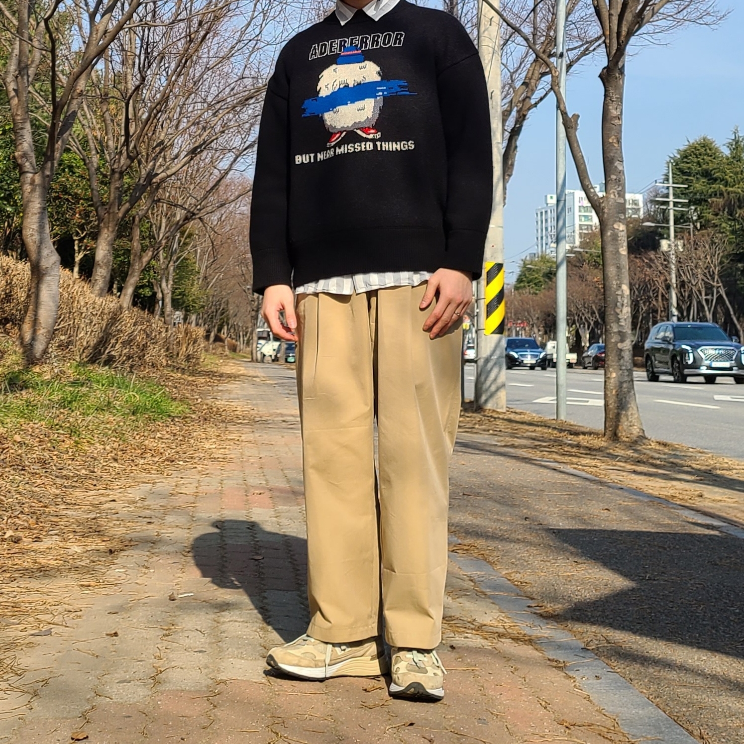 New Balance 992 Made in USA Tan 착용 스타일