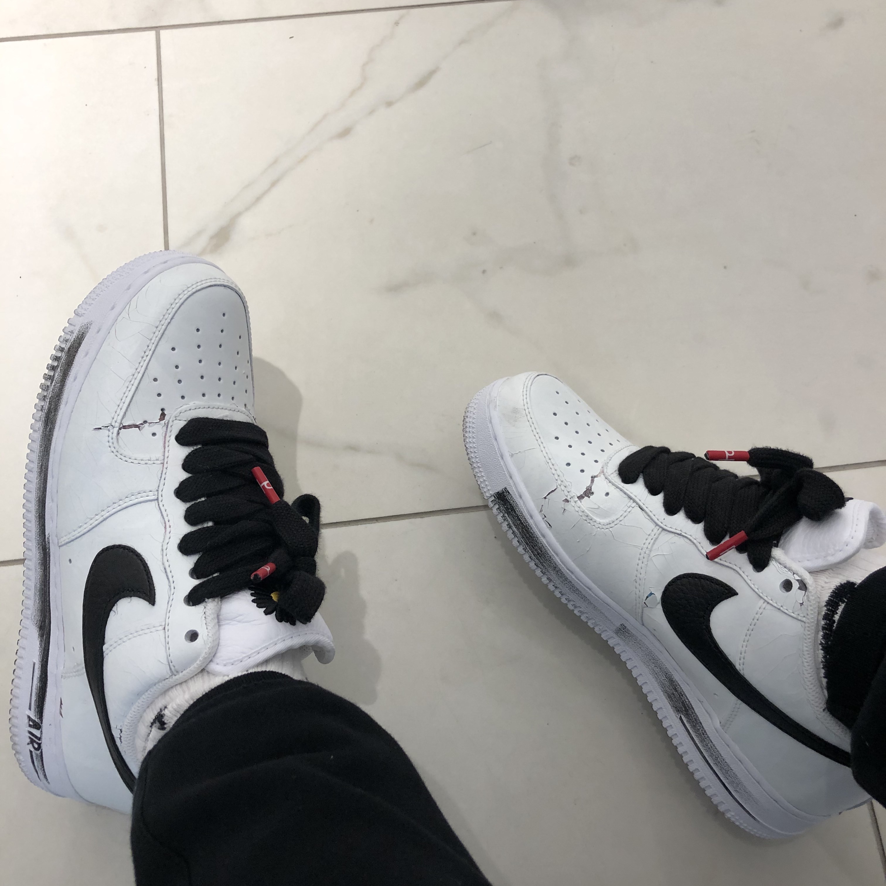 Nike x Peaceminusone Air Force 1 Low Para-Noise 2.0 착용 스타일