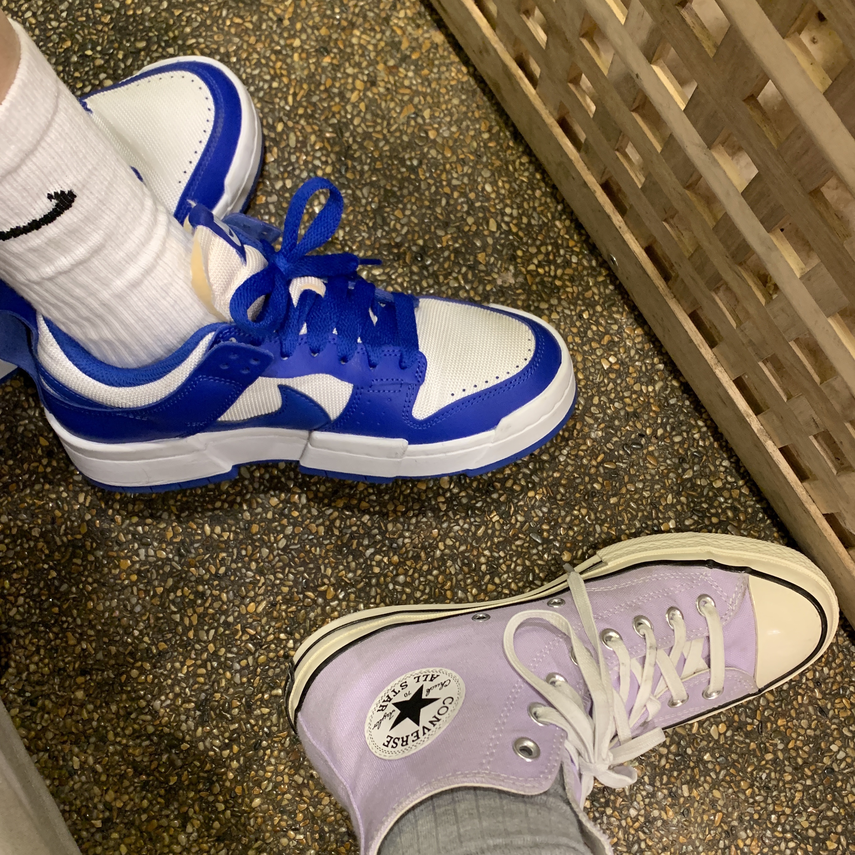 (W) Nike Dunk Low Disrupt Game Royal 착용 스타일 - 2