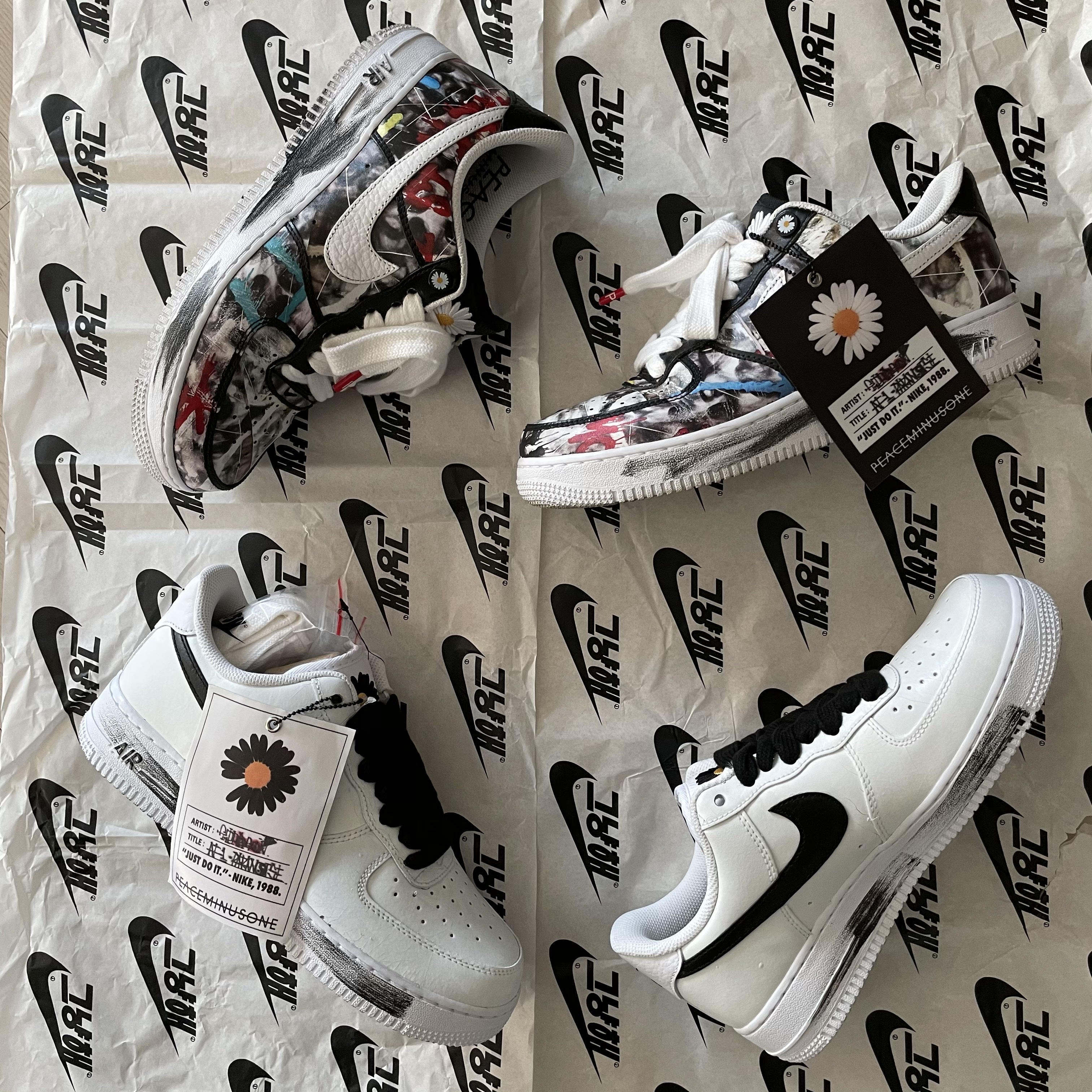Nike x Peaceminusone Air Force 1 Low Para-Noise, Nike x Peaceminusone Air Force 1 Low Para-Noise 2.0 착용 스타일