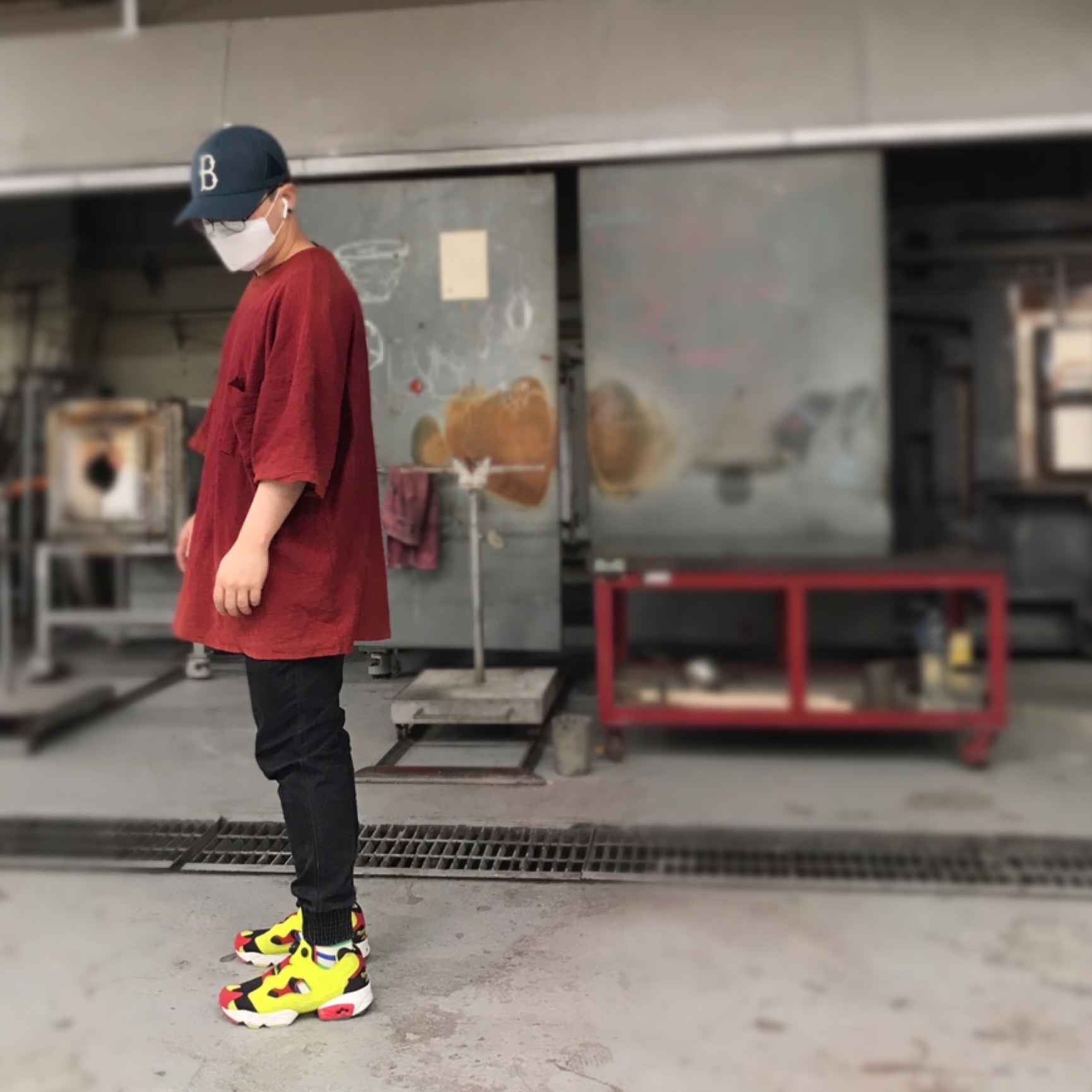 Reebok Instapump Fury Prototype Citron 착용 스타일 - 2