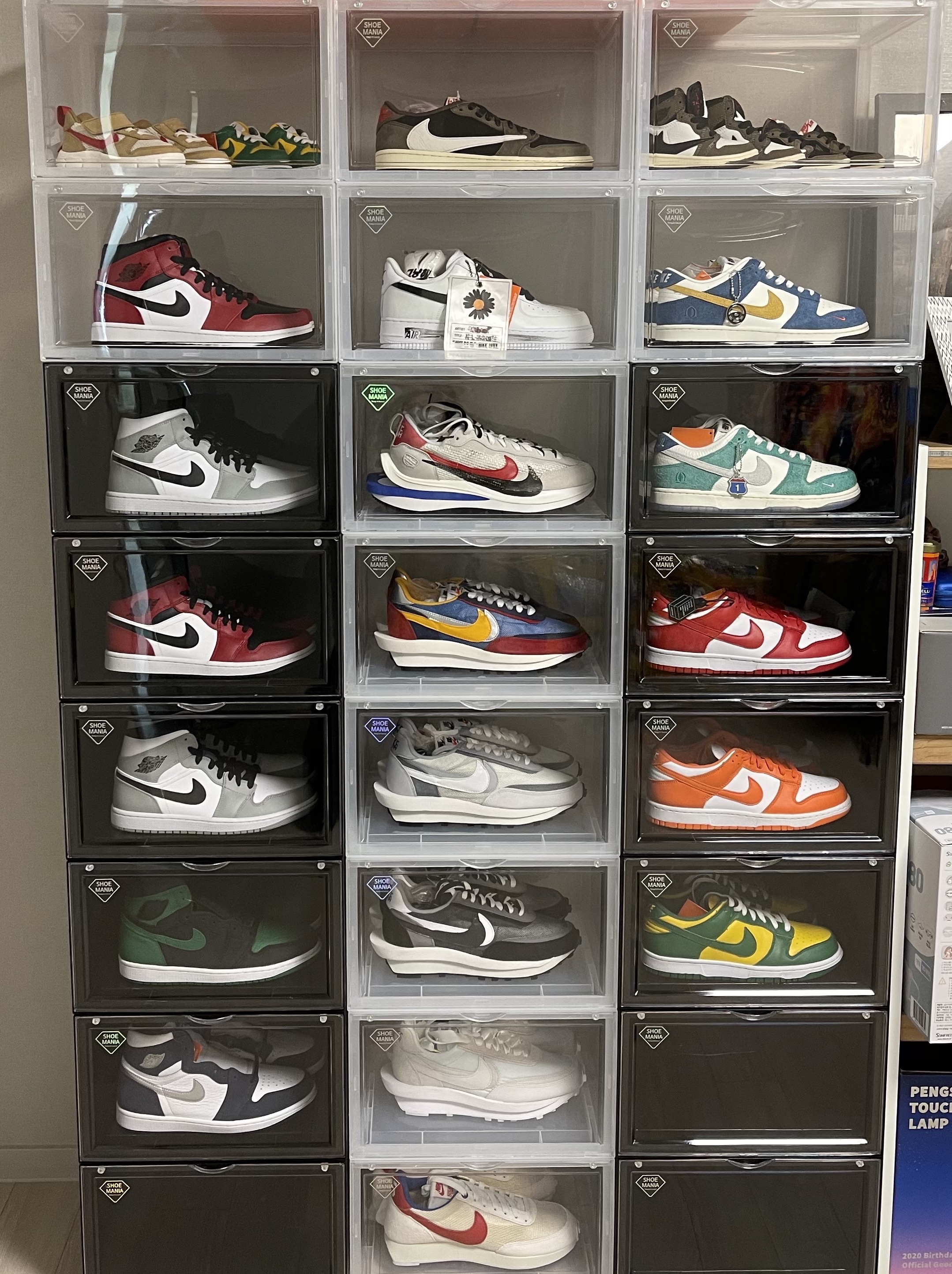 Nike x Sacai VaporWaffle Royal Fuchsia, Nike x Sacai LDWaffle Black 착용 스타일