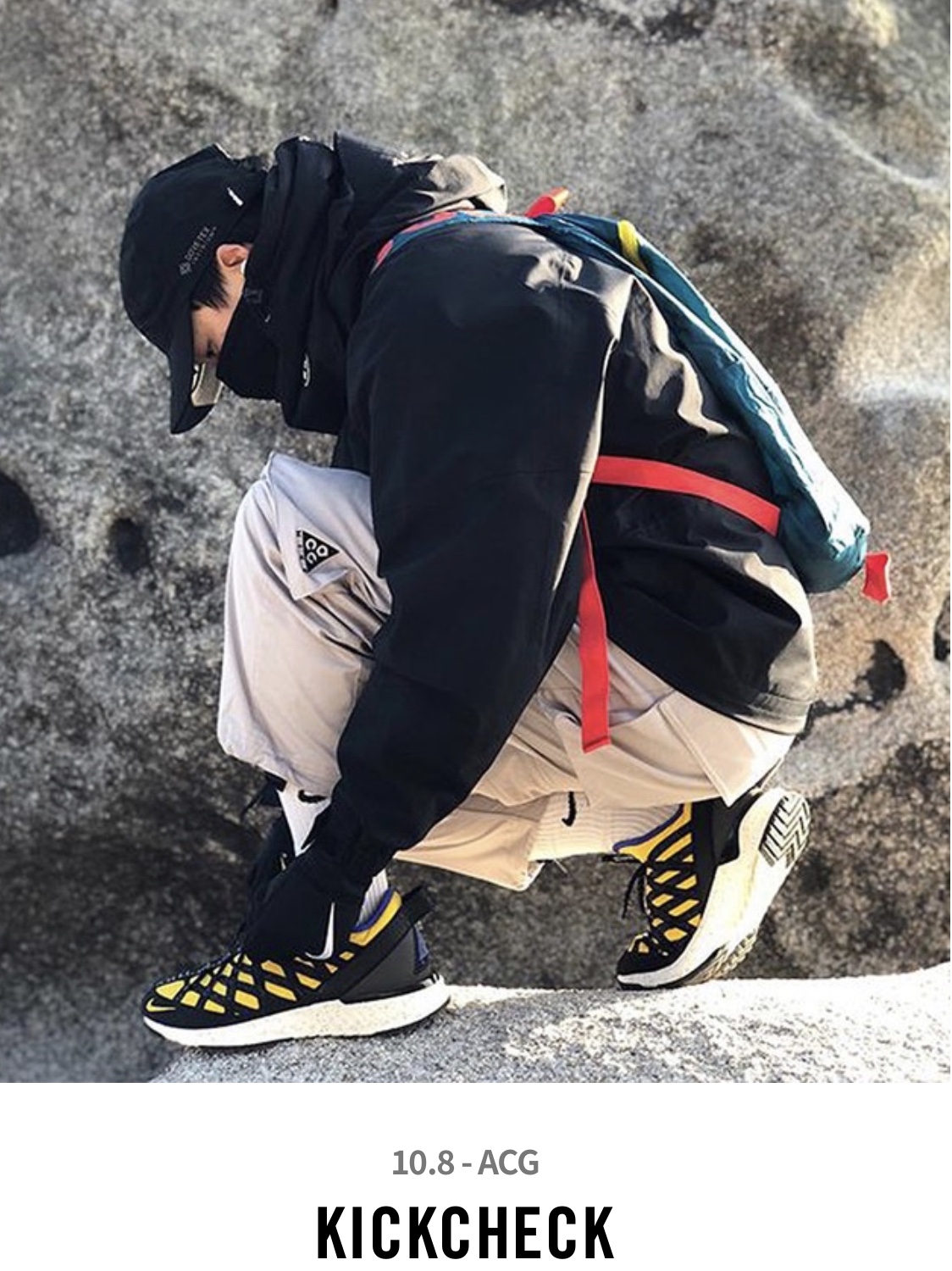 Nike ACG React Terra Gobe Amarillo 착용 스타일 - 1