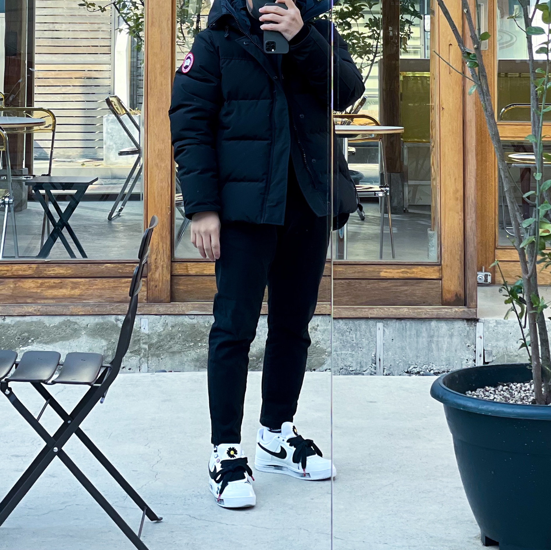 Nike x Peaceminusone Air Force 1 Low Para-Noise 2.0 착용 스타일