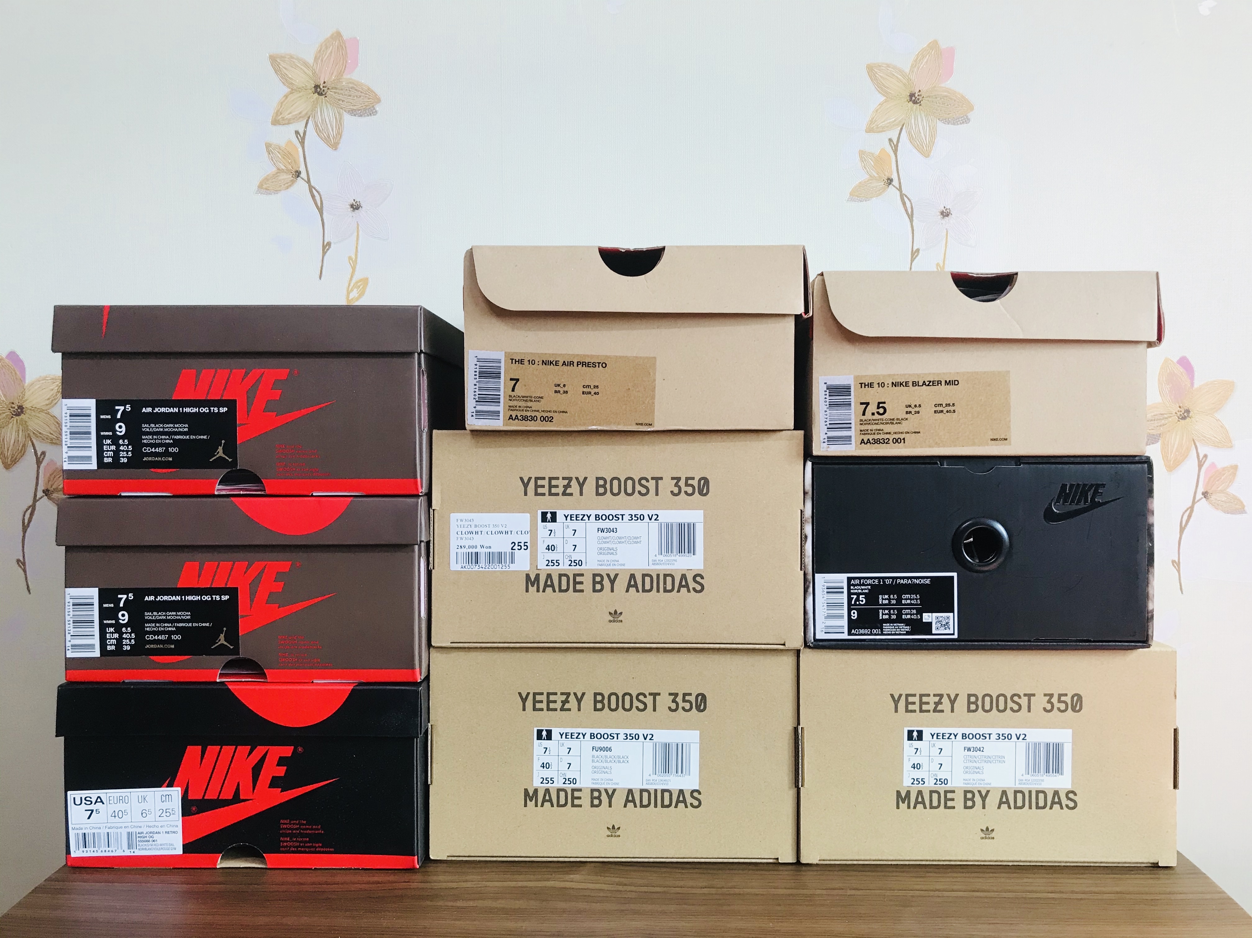 Jordan 1 x Travis Scott Retro High OG SP Mocha, Jordan 1 Retro High OG Gym Red 착용 스타일