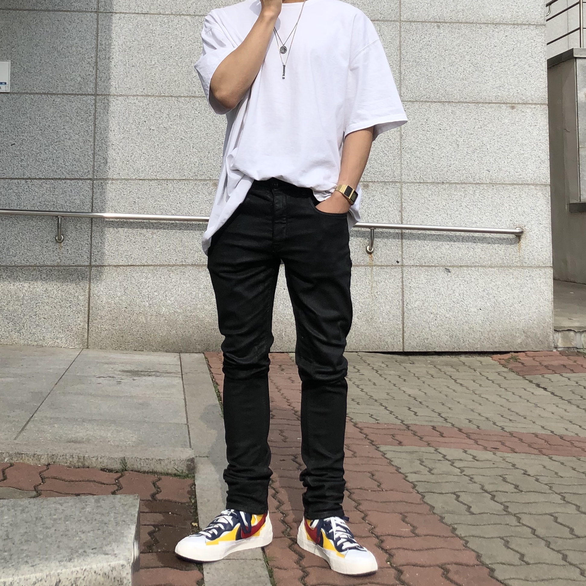 Nike x Sacai Blazer Mid Snow Beach 착용 스타일