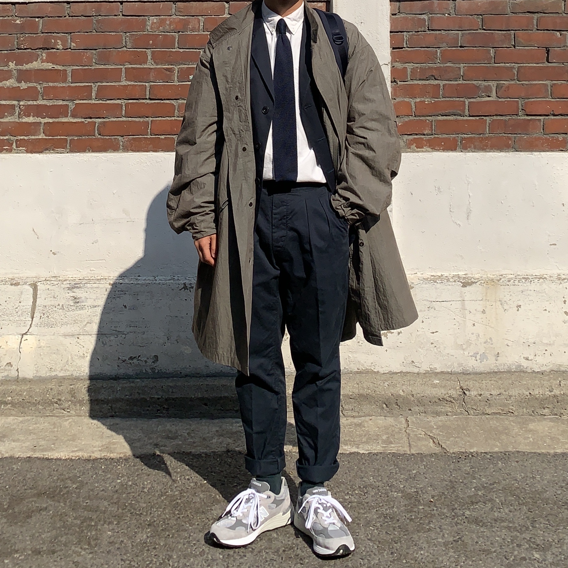 New Balance 992 Made in USA Grey - D Standard 착용 스타일