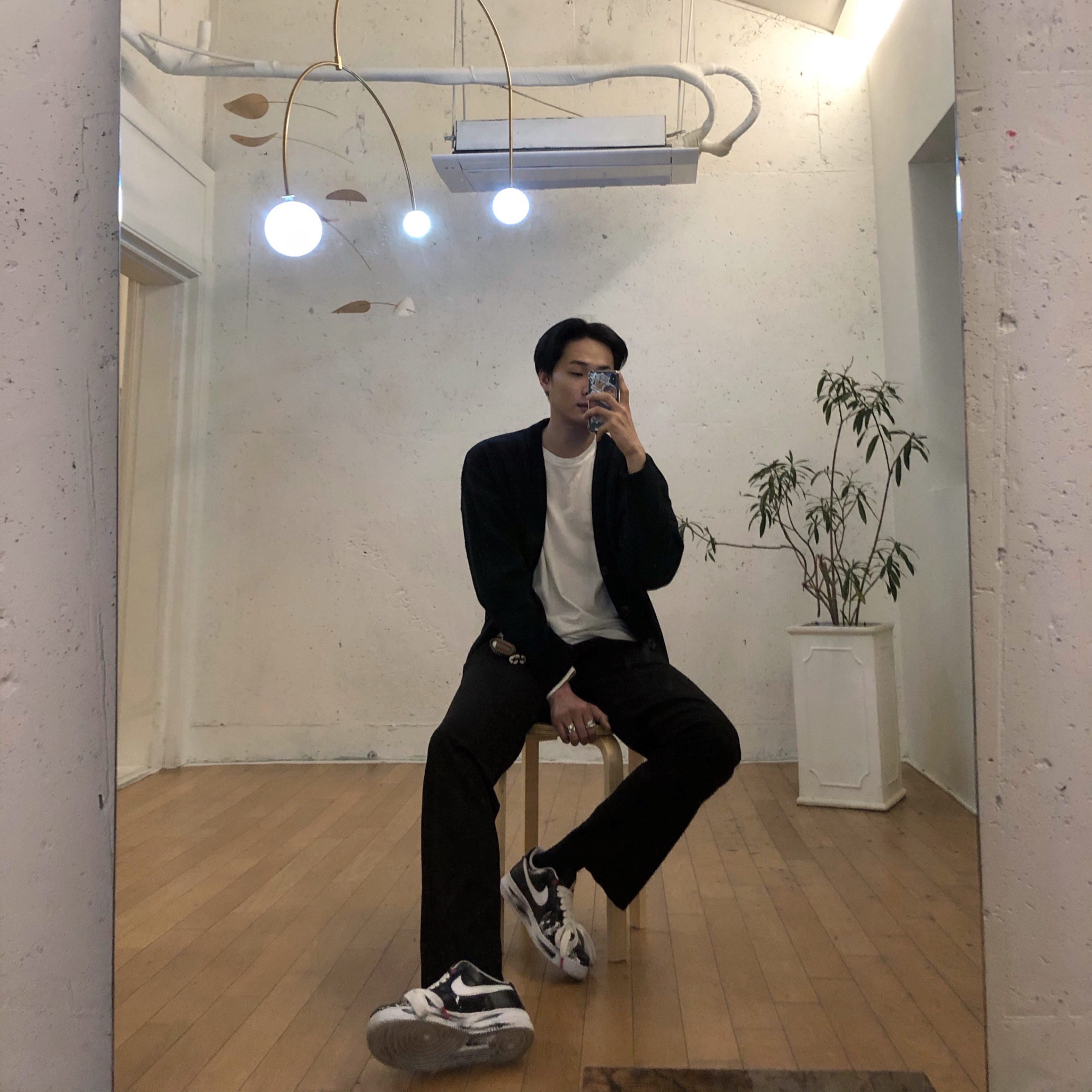 Nike x Peaceminusone Air Force 1 Low Para-Noise 착용 스타일