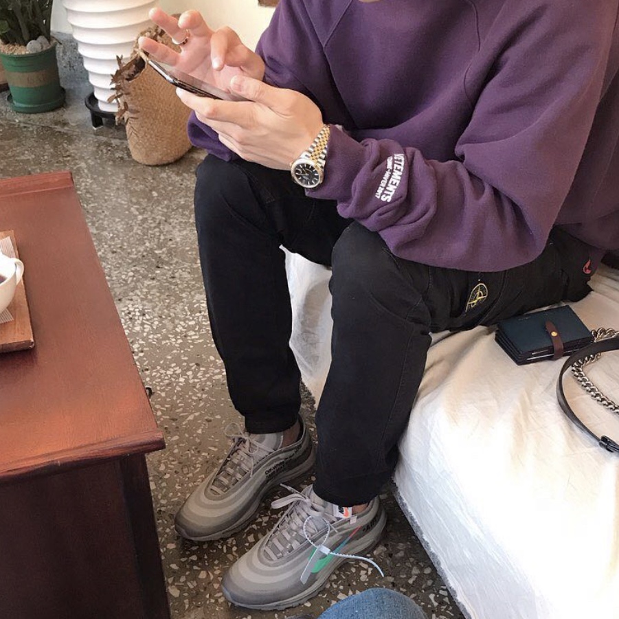 Nike x Off-White Air Max 97 Menta 착용 스타일