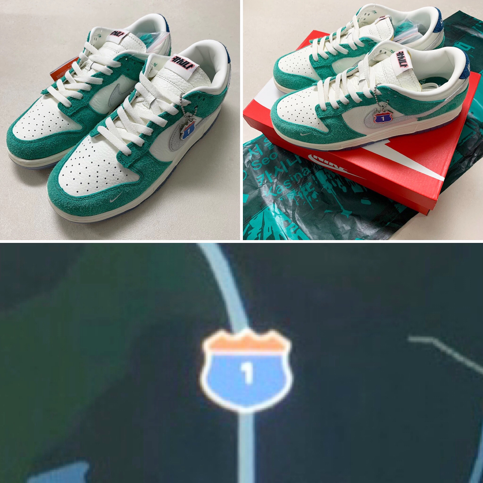 Nike x Kasina Dunk Low Road Sign - Kasina Exclusive 착용 스타일