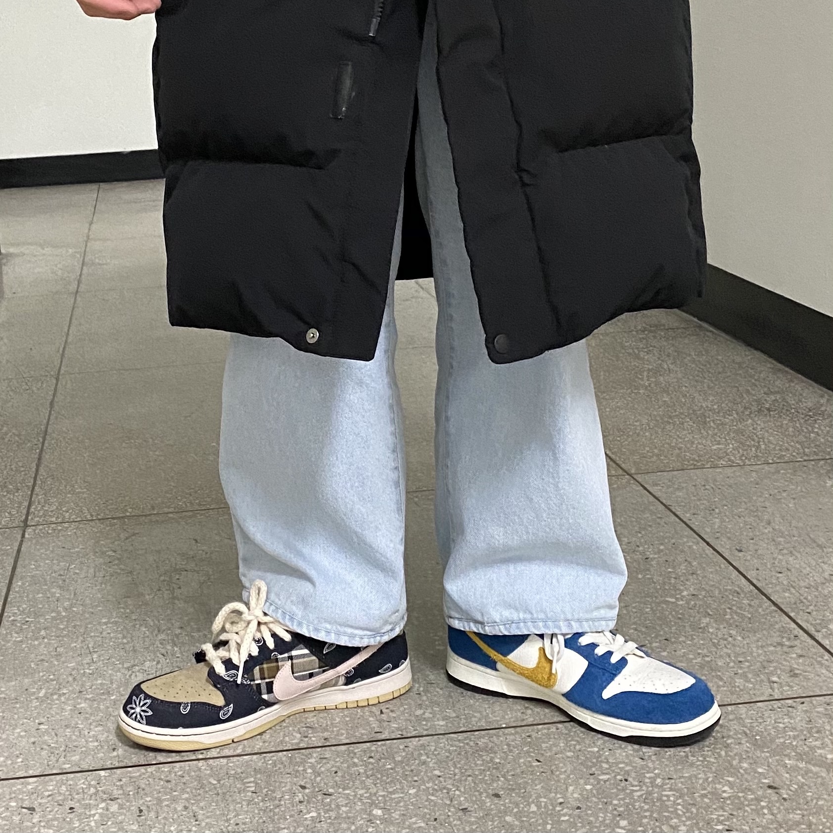 Nike x Kasina Dunk Low 80's Bus, Nike x Travis Scott SB Dunk Low 착용 스타일