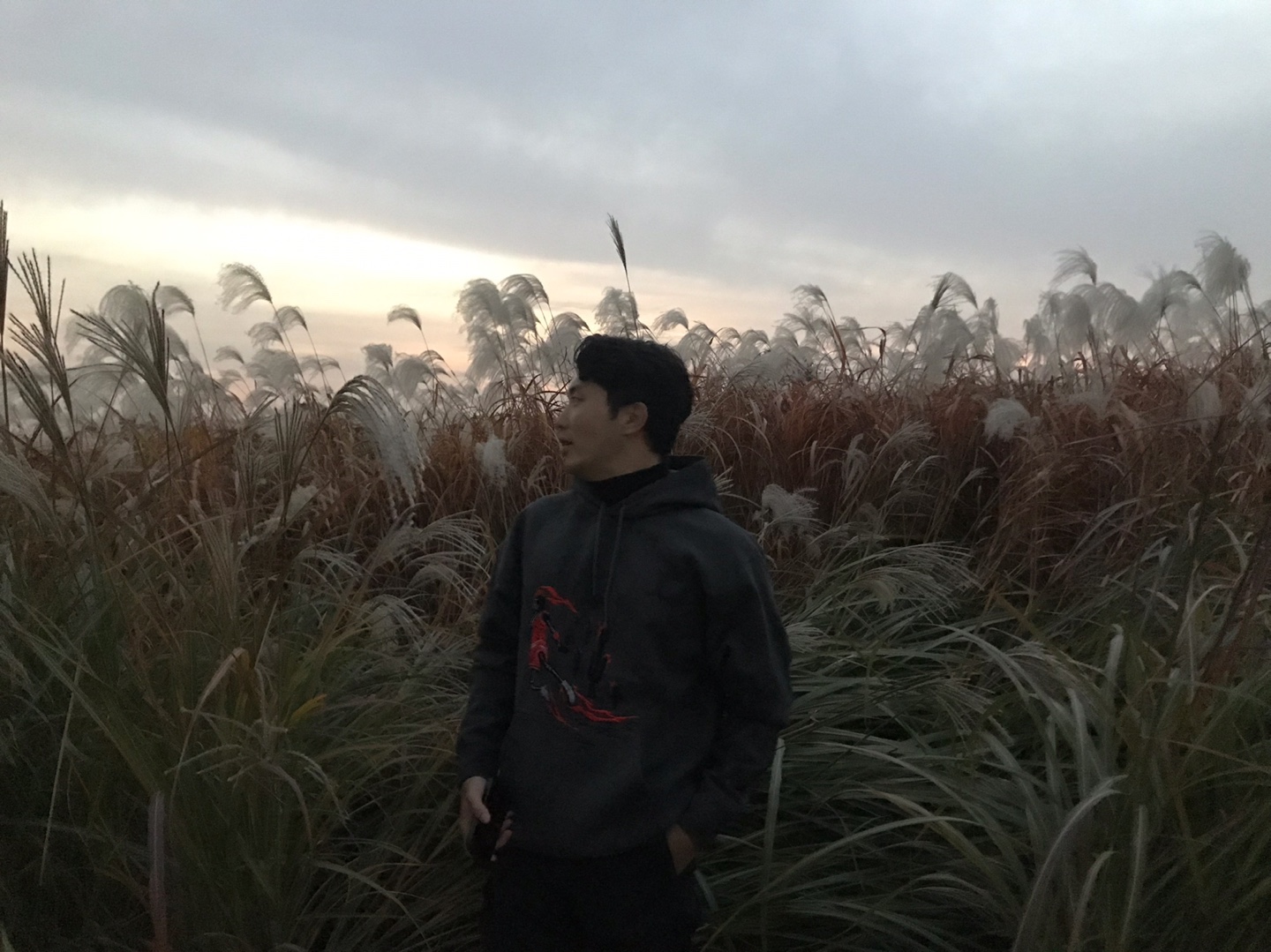 Jordan x Travis Scott Washed Suede Hoodie Grey 착용 스타일