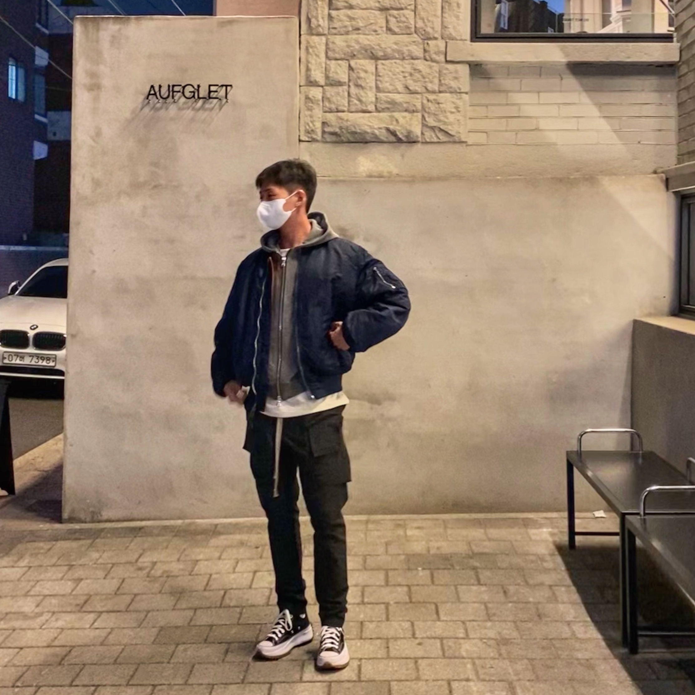 Converse Run Star Hike Hi Black White Gum 착용 스타일