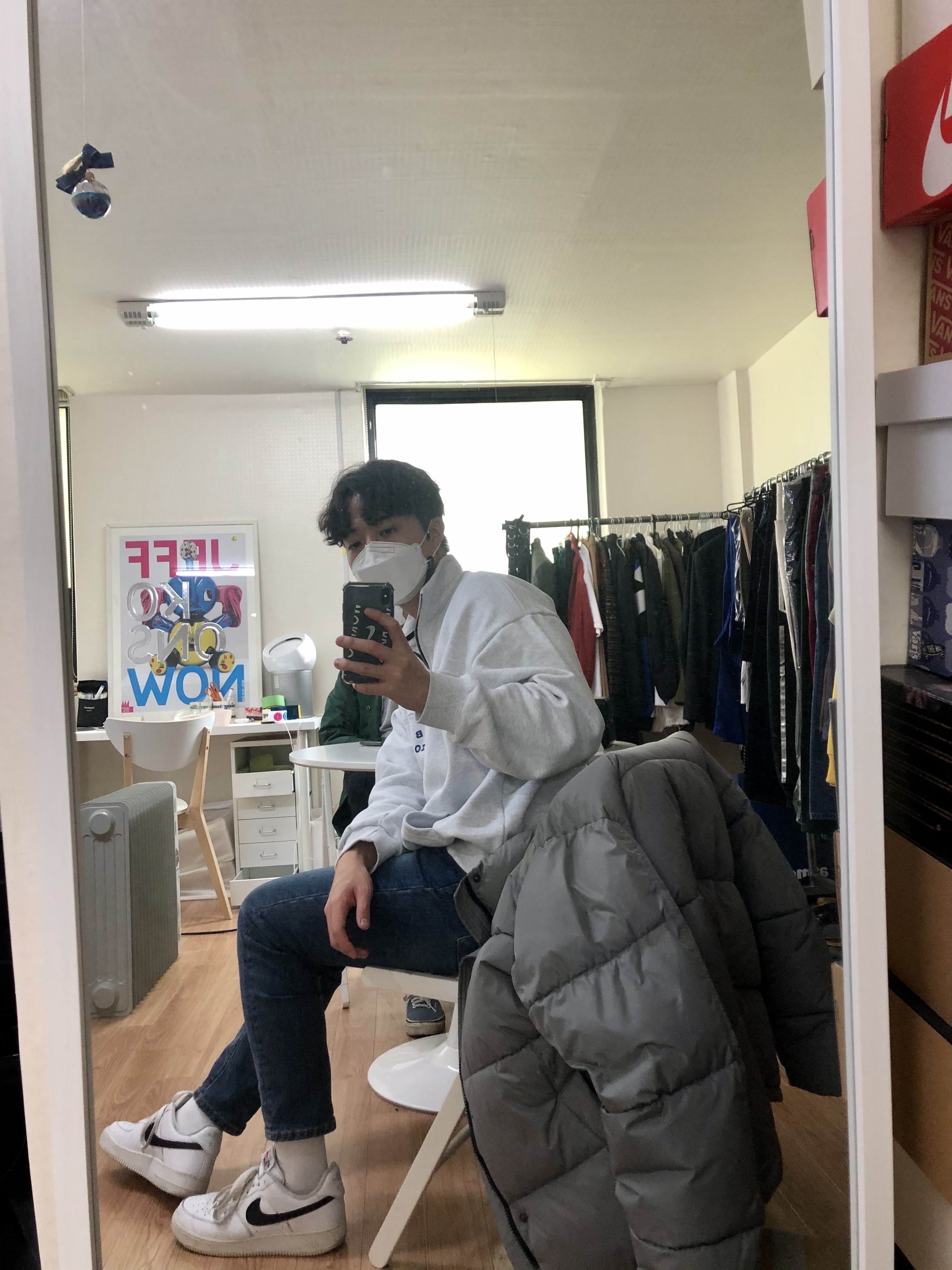 IAB Studio Half Zip Pullover Light Gray, Nike Air Force 1 Low Swoosh Pack All-Star 2018 White 착용 스타일