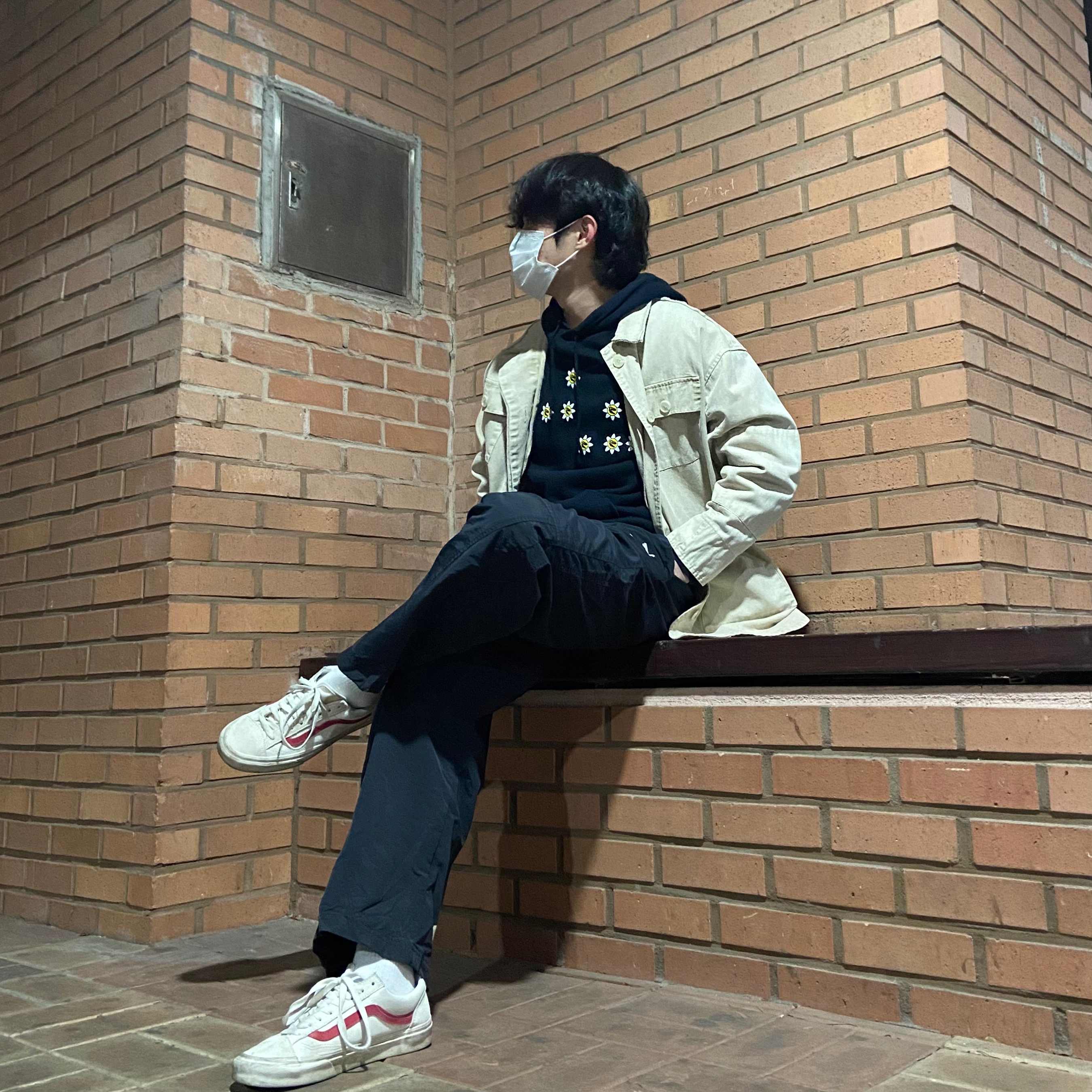 Vans Style 36 Marshmallow Racing Red 착용 스타일