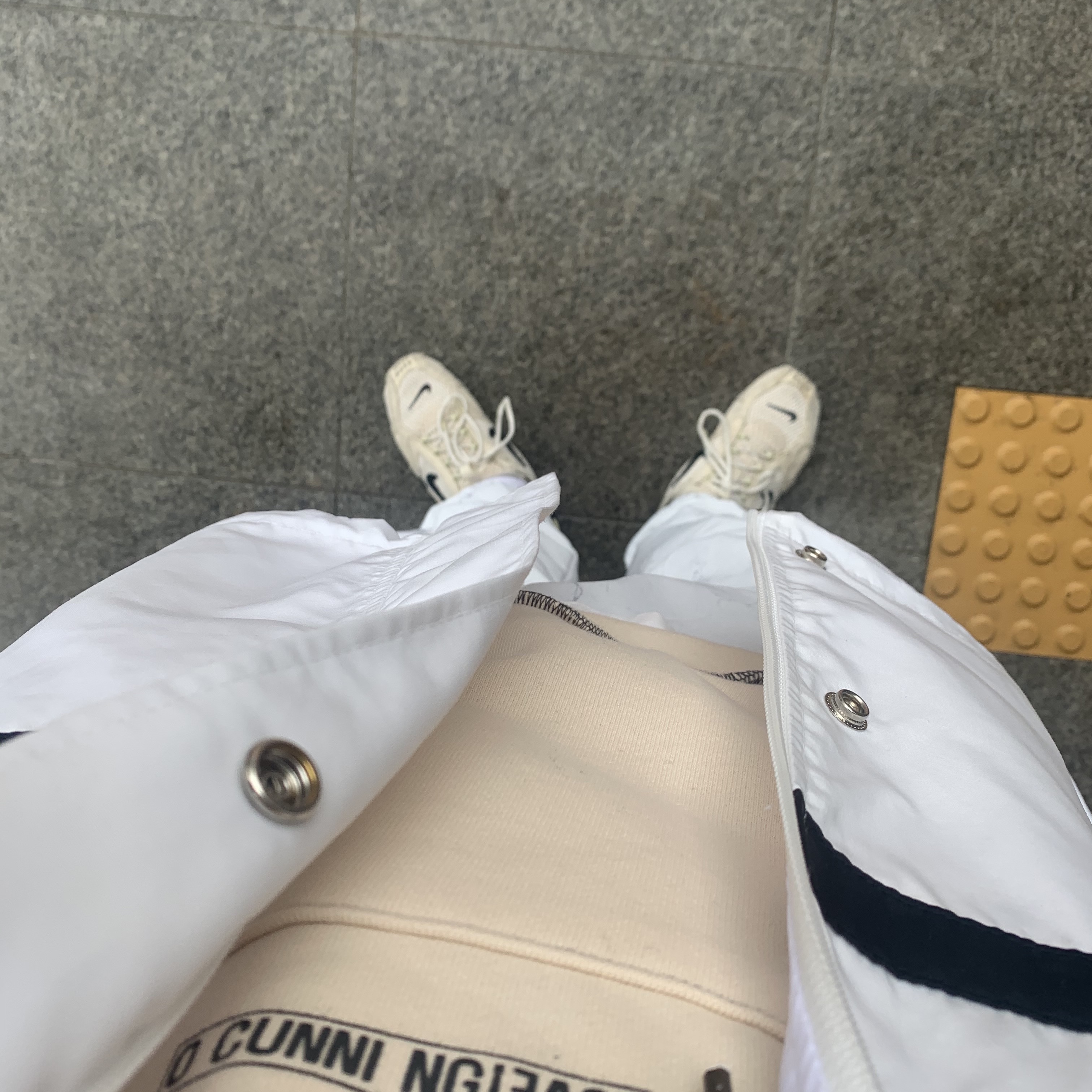 Nike x Stussy Air Zoom Spiridon Cage 2 Fossil 착용 스타일