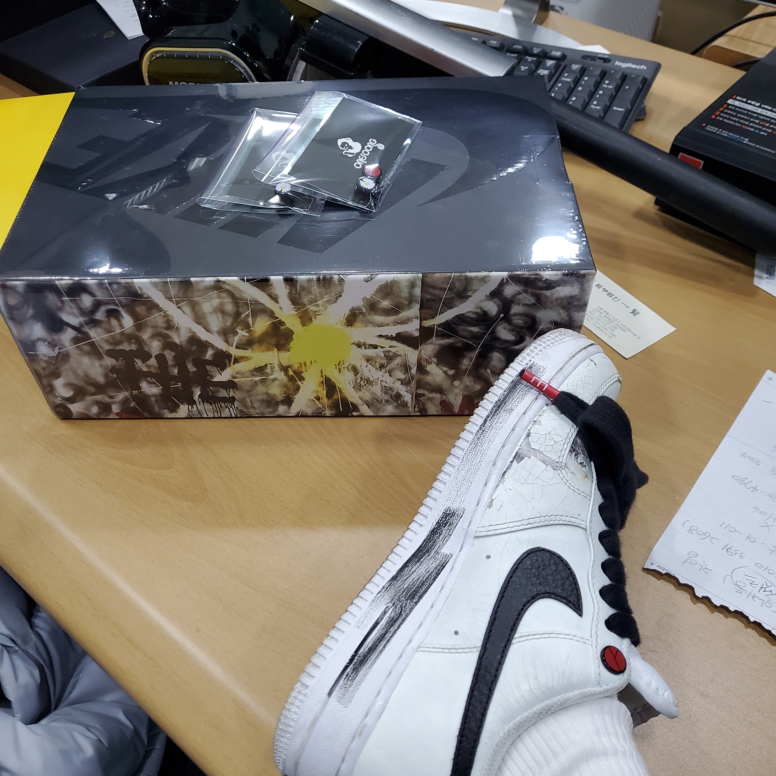 Nike x Peaceminusone Air Force 1 Low Para-Noise 2.0 착용 스타일